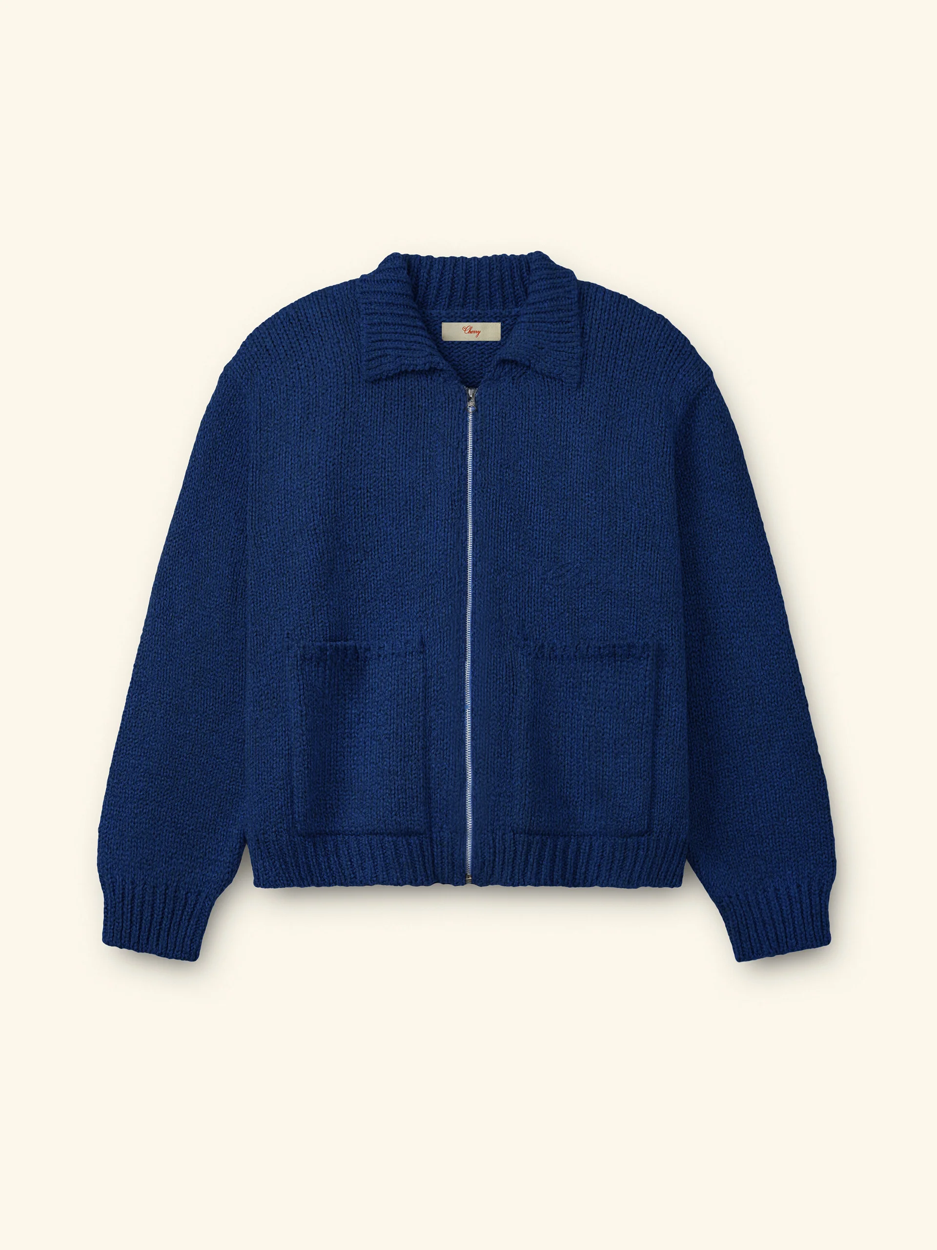5 Star Knit Zip Jacket (Navy)