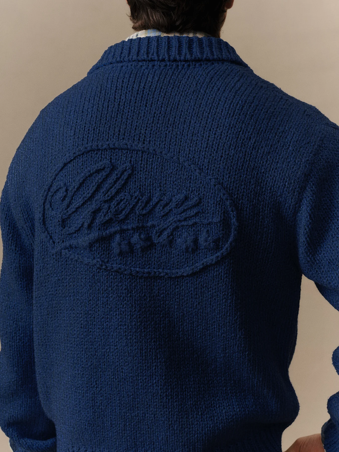 5 Star Knit Zip Jacket (Navy) - Image 5