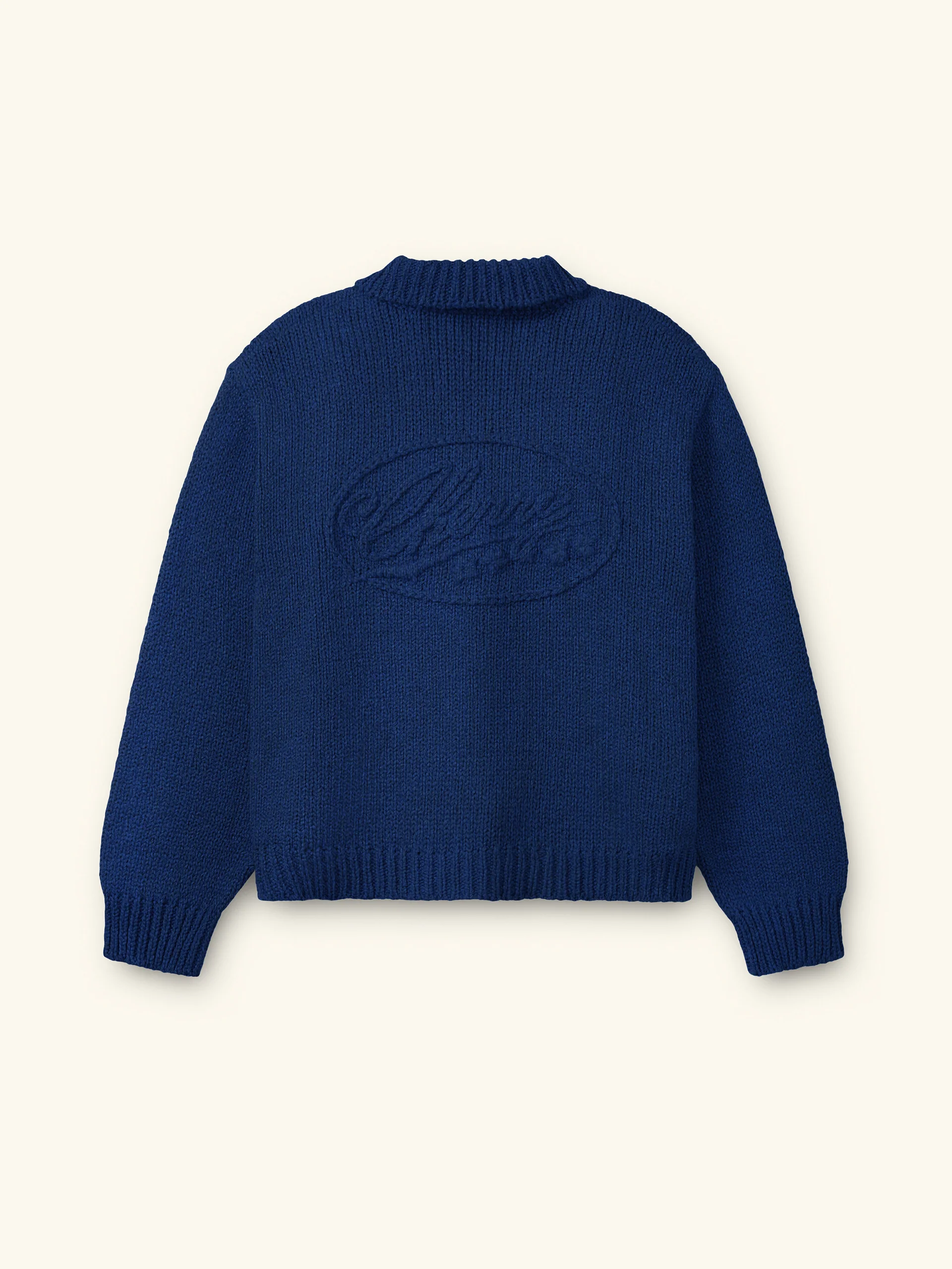 5 Star Knit Zip Jacket (Navy) - Image 6