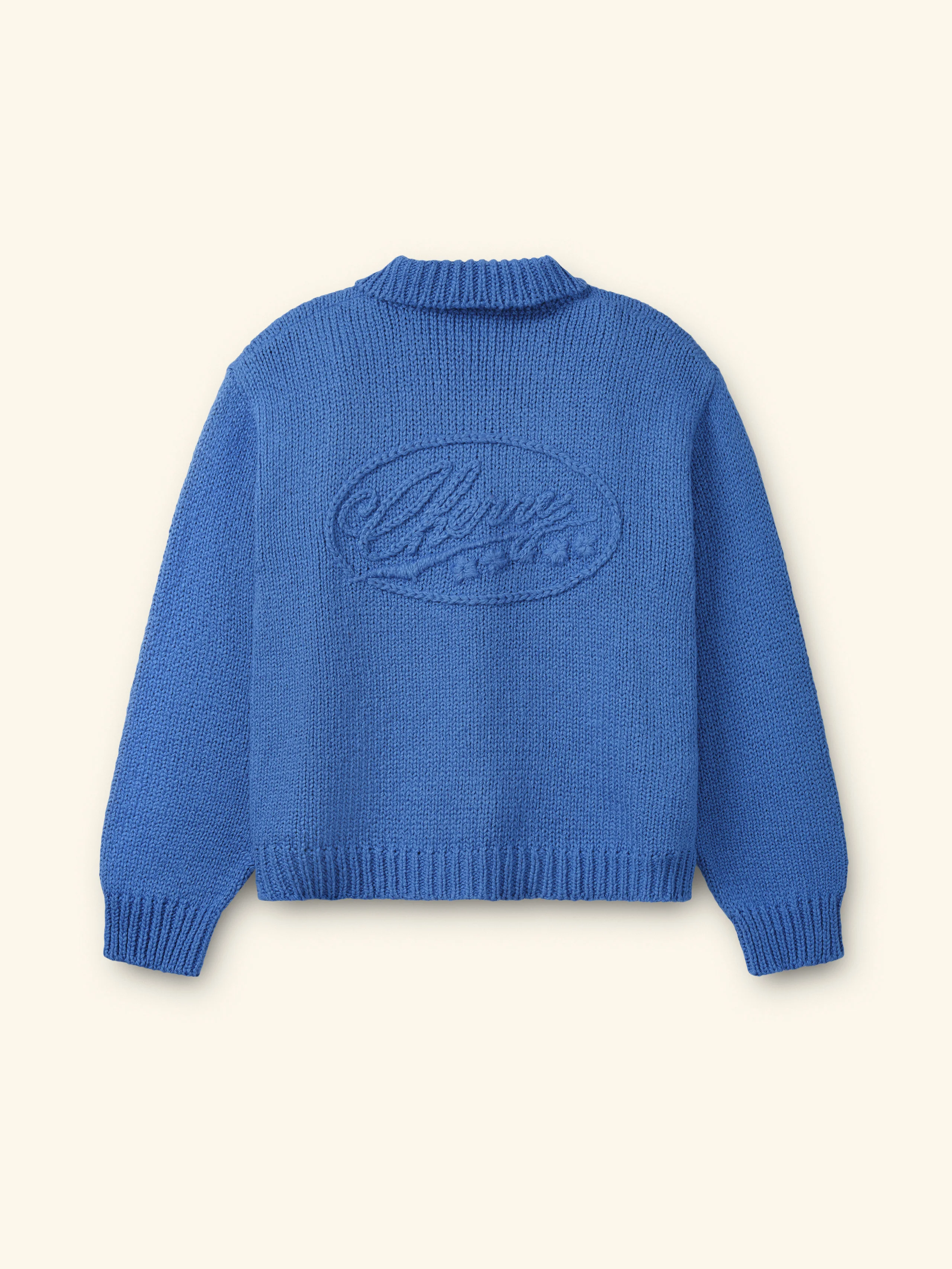 5 Star Knit Zip Jacket (Steel Blue) - Image 6