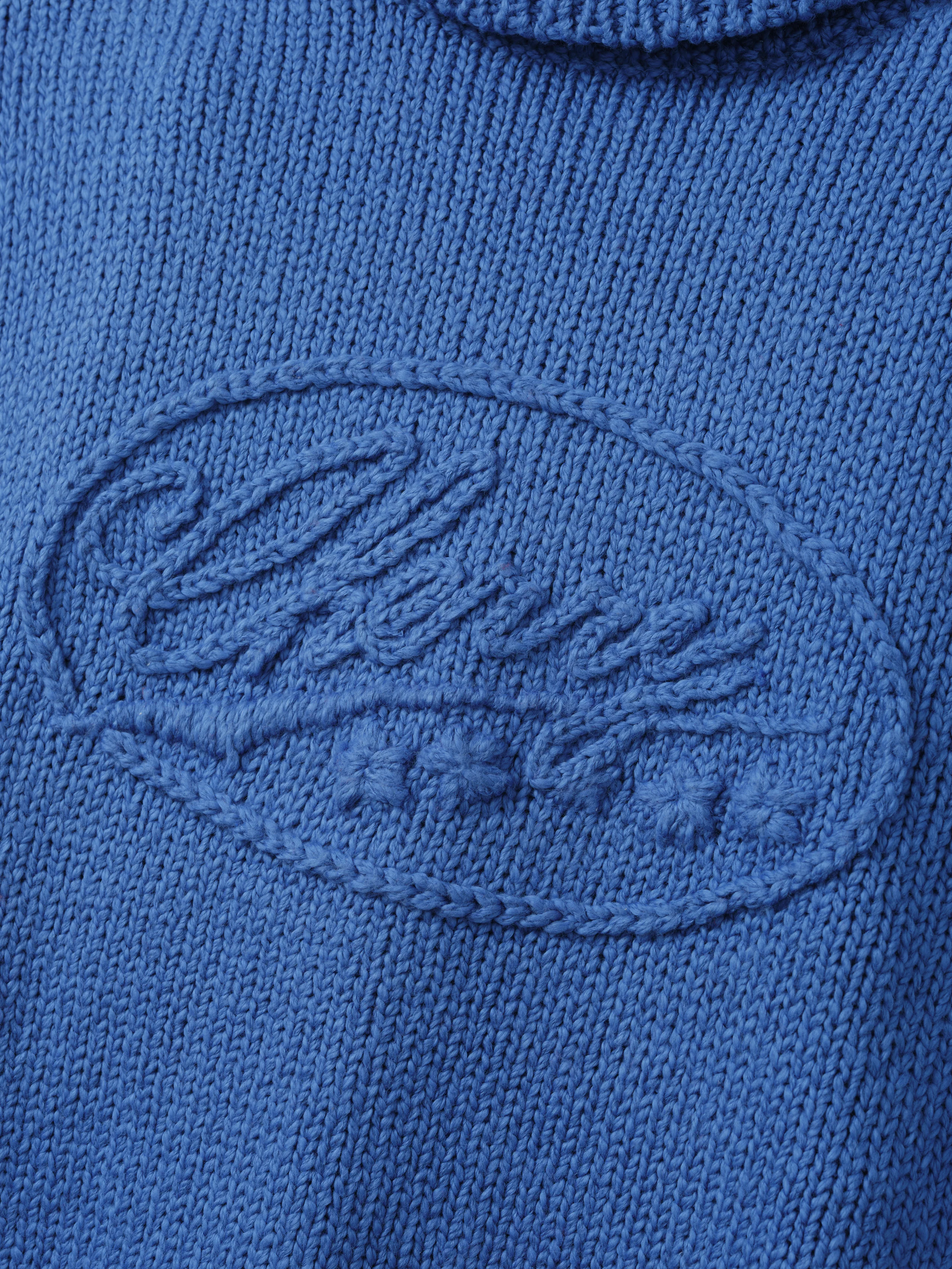 5 Star Knit Zip Jacket (Steel Blue) - Image 8