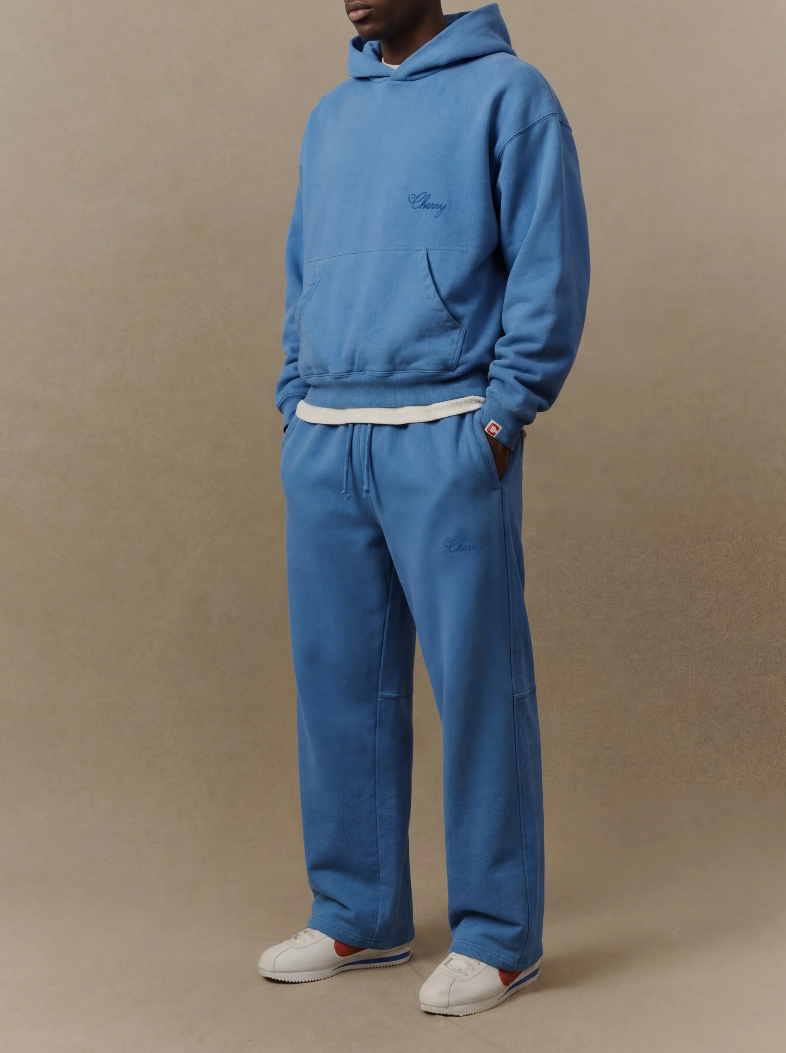 American Classic Parachute Sweatpants (Steel Blue) - Image 2
