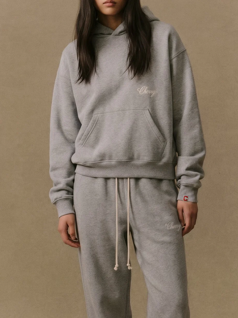 American Classic Pullover Hoodie (Heather Grey) - Image 2
