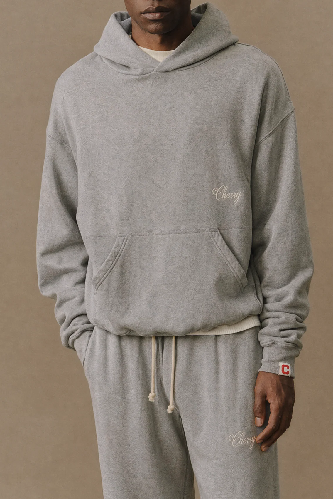 American Classic Pullover Hoodie (Heather Grey) - Image 3