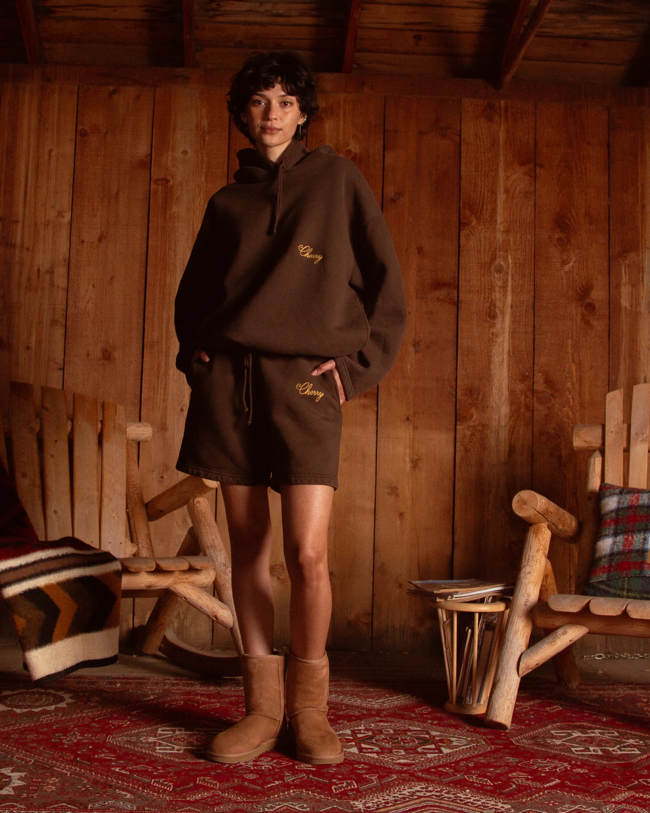 American Classic Sweatshorts (Burnt Orange) - Image 4