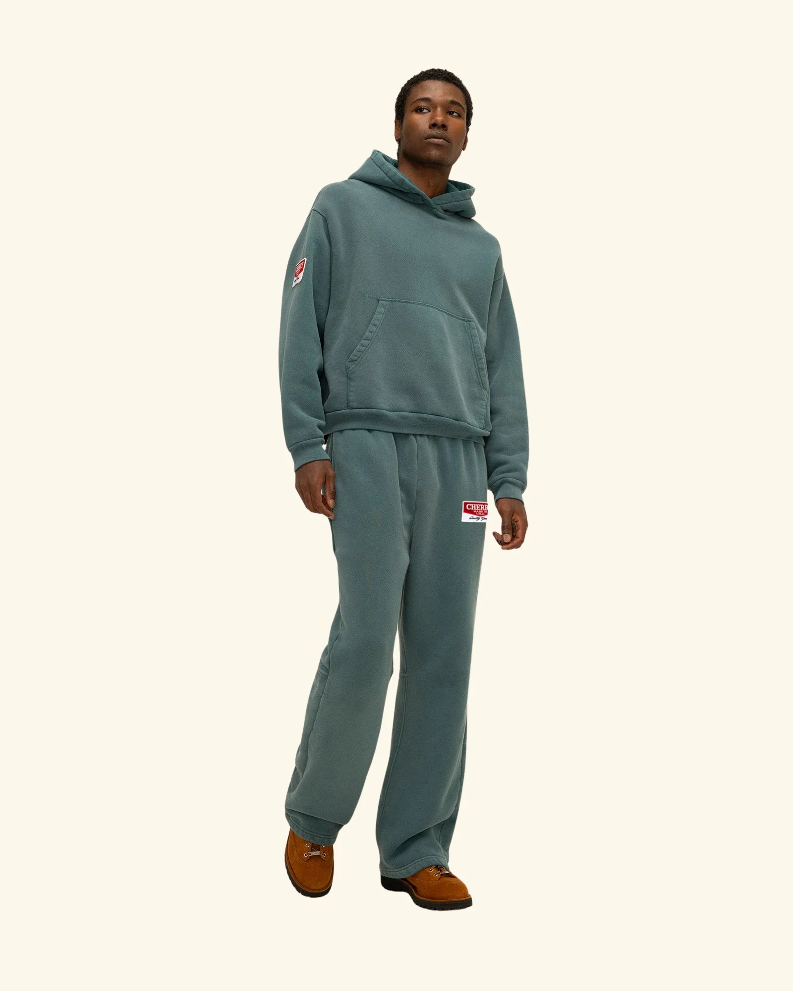 Chevron Patch Parachute Sweatpants - Image 3