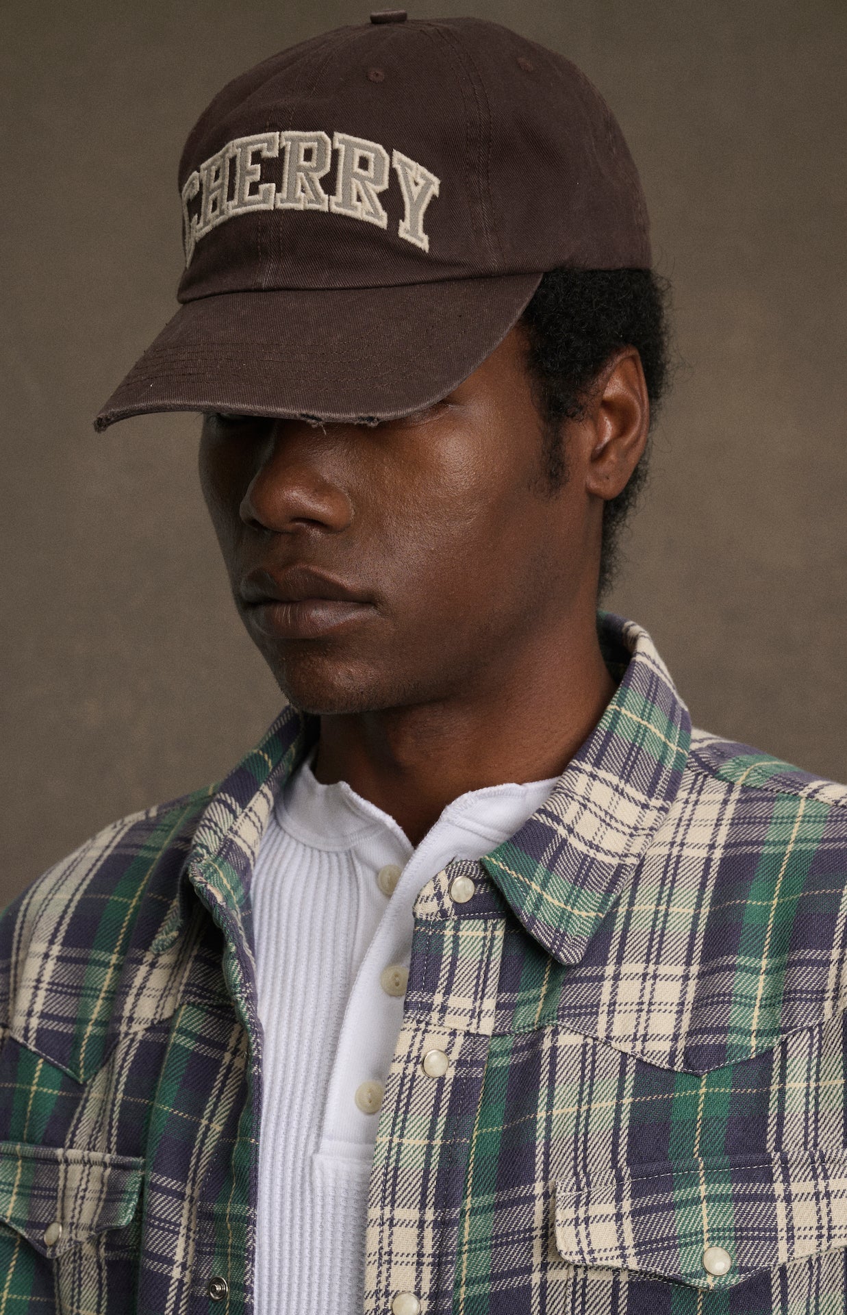 Applique 6 Panel Hat (Chocolate) - Image 2