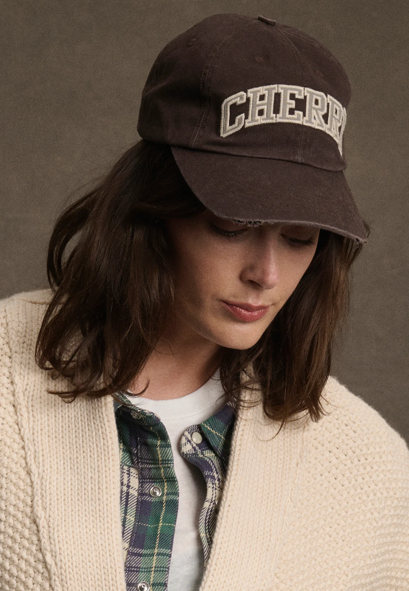 Applique 6 Panel Hat (Chocolate) - Image 3