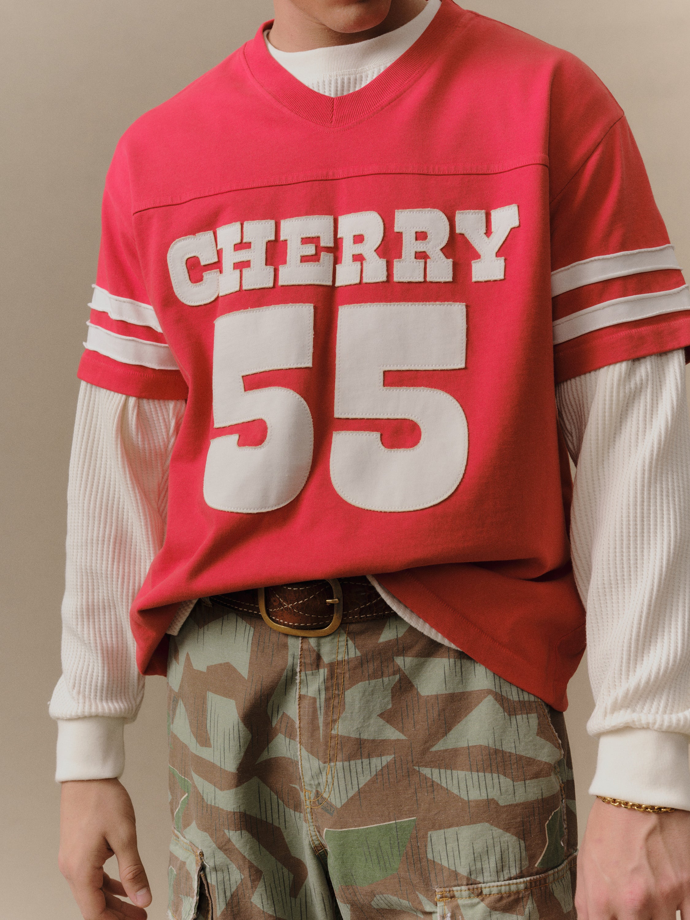 Appliqué Football Jersey (Tomato) - Image 3