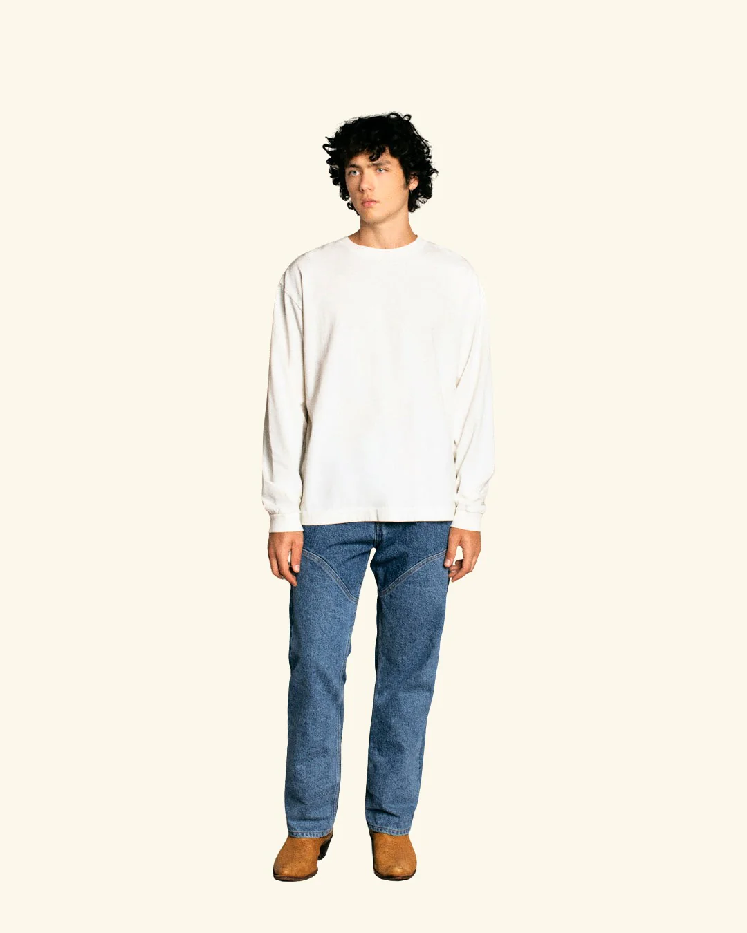 Basic L/S T-Shirt (Vintage White) - Image 3