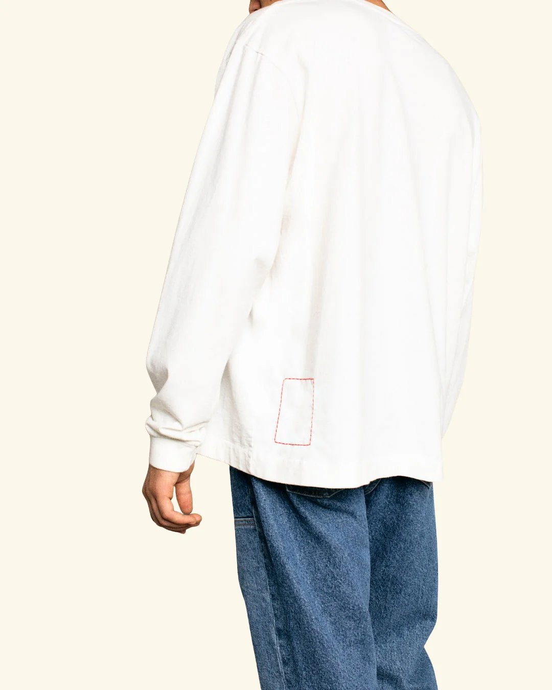 Basic L/S T-Shirt (Vintage White) - Image 4