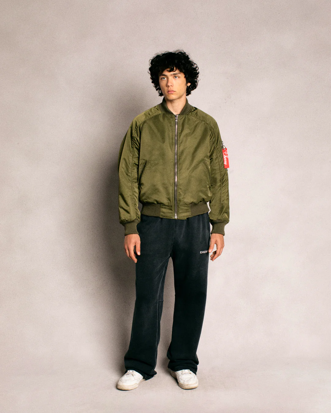Basic Logo Parachute Sweatpants (Black) - Image 3