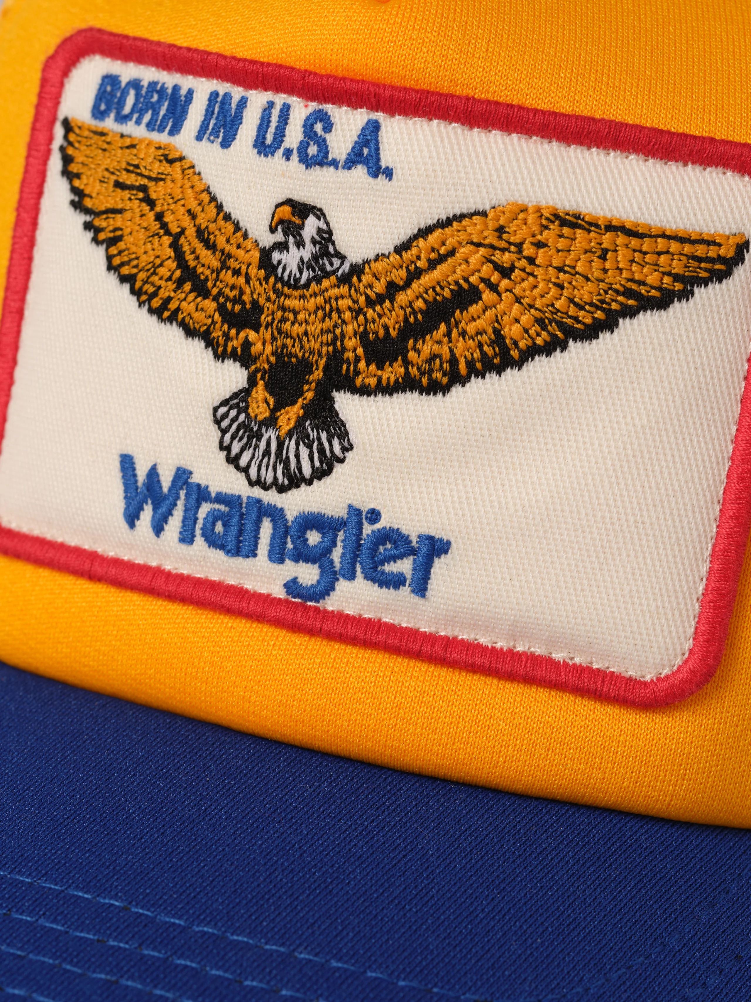 Cherry x Wrangler Trucker Hat (Yellow/Blue) - Image 6