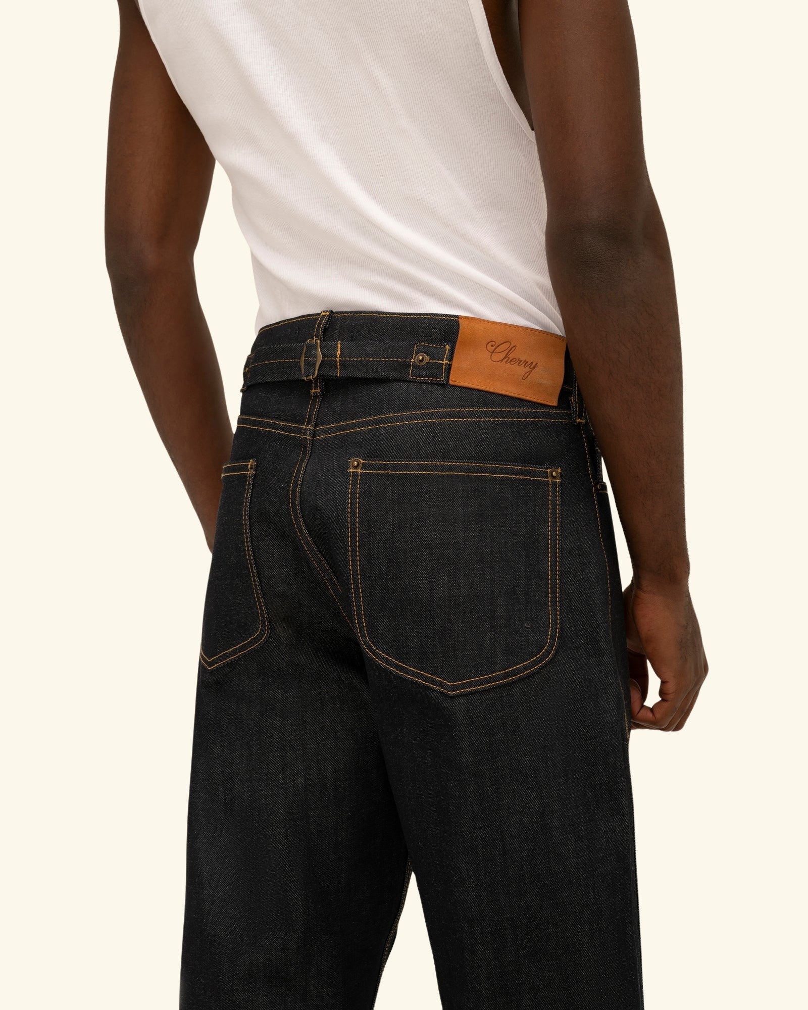 Buckle Back Denim Double Knees - Image 4