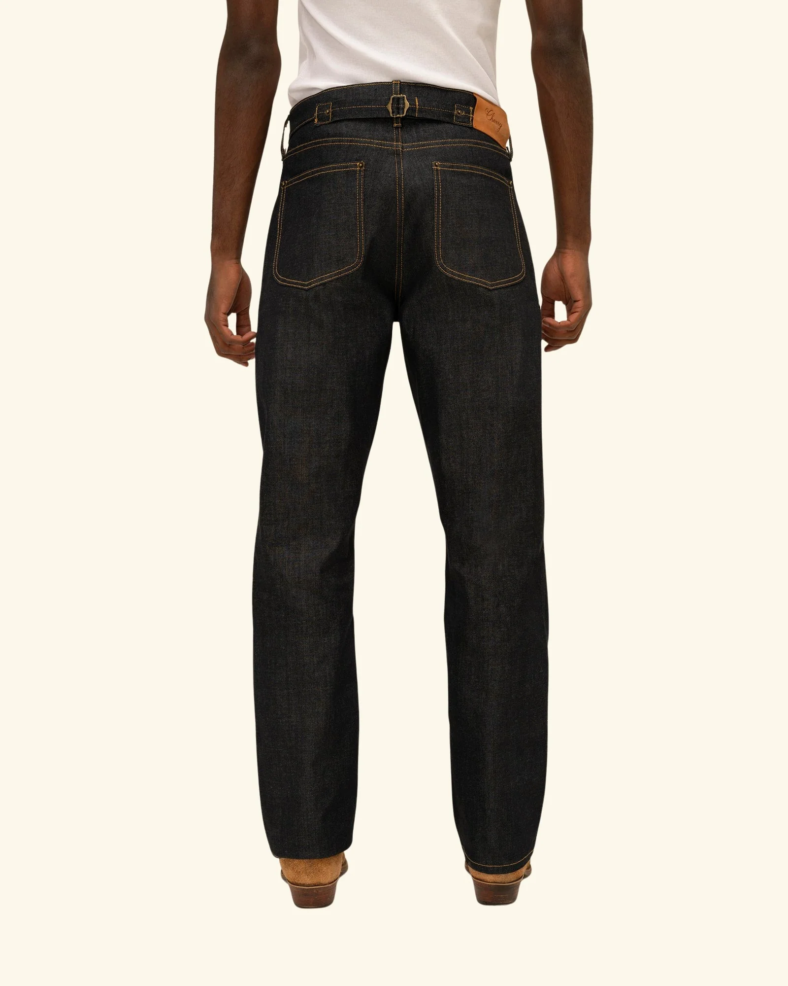 Buckle Back Denim Double Knees - Image 5