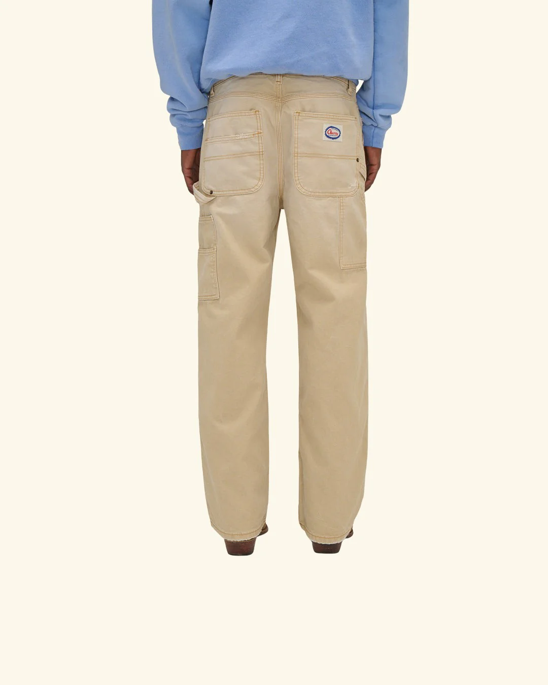 Wide Leg Carpenter Pants (Sun Faded Beige) - Image 3