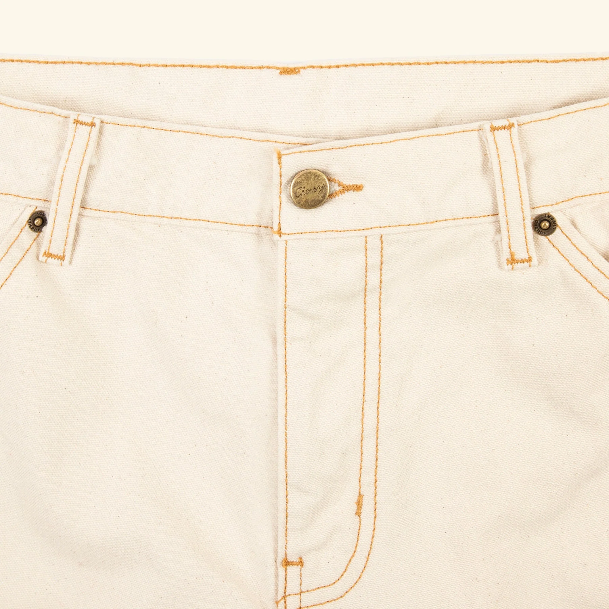 Wide Leg Carpenter Short (Ecru) - Image 3