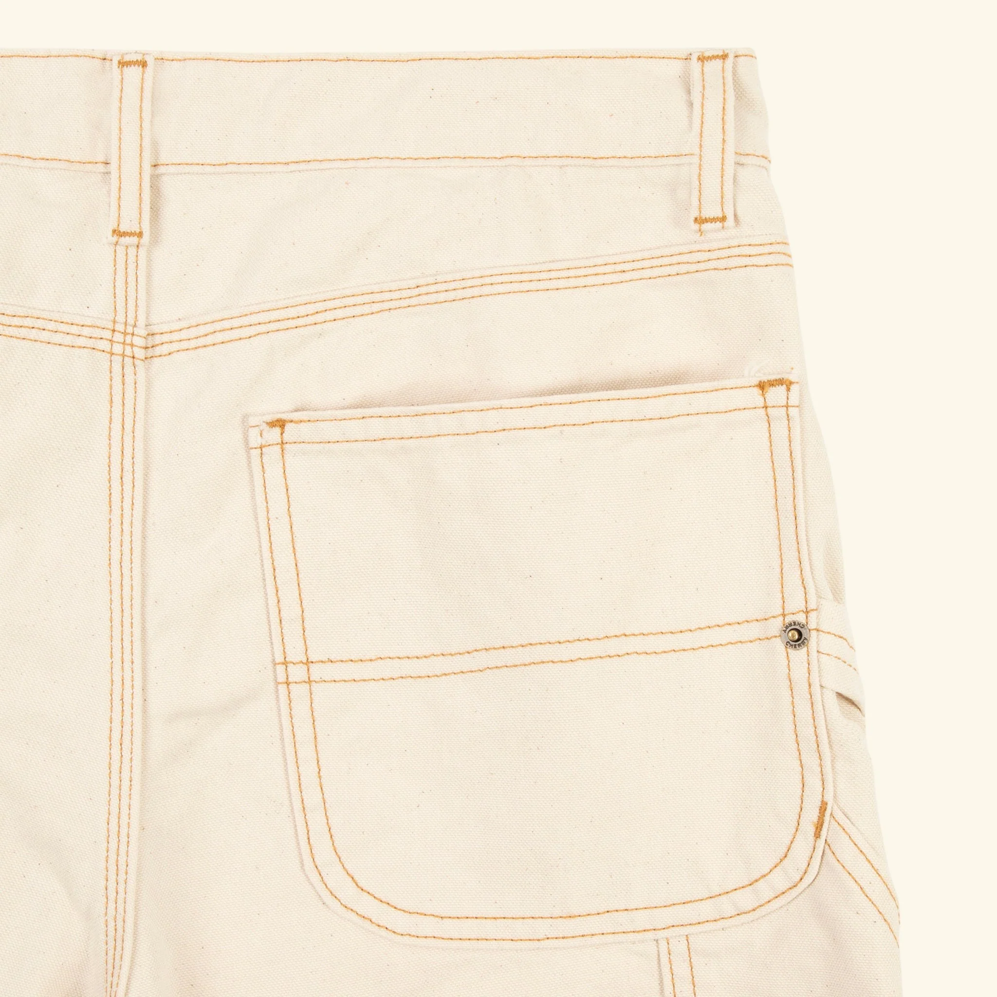 Wide Leg Carpenter Short (Ecru) - Image 5