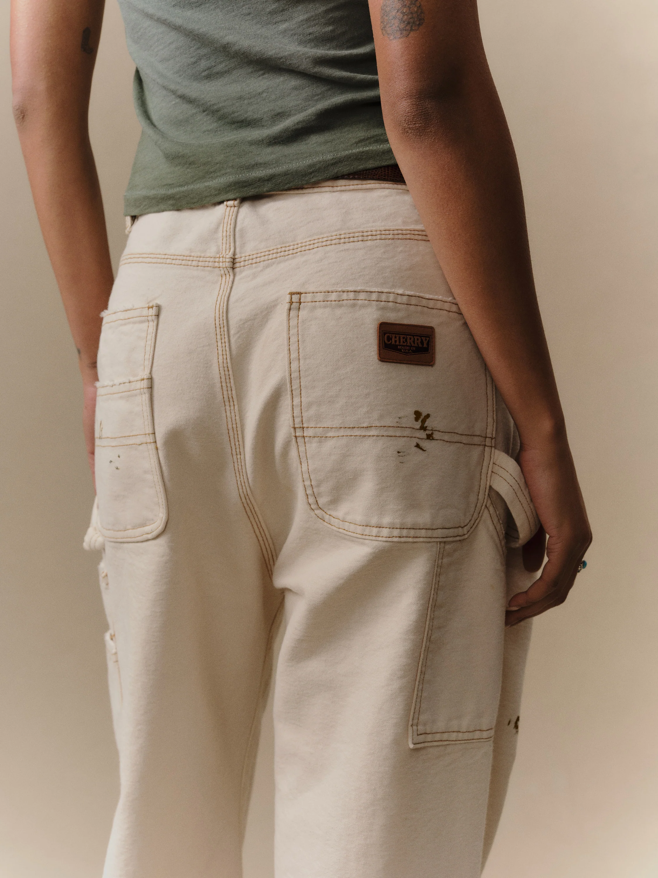 Canvas Carpenter Pant (Vintage White) - Image 5