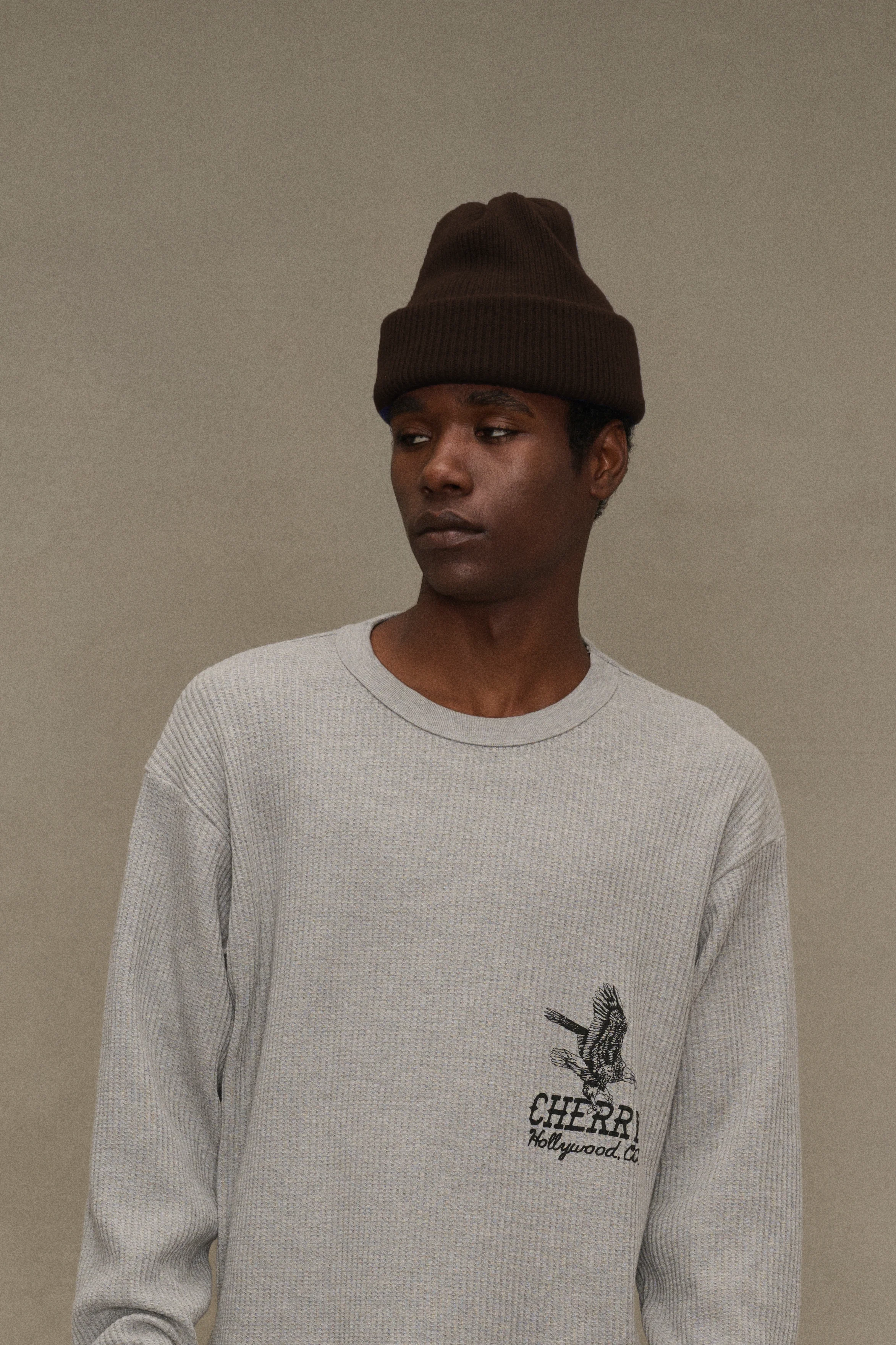 Cashmere Beanie (Brown) - Image 2