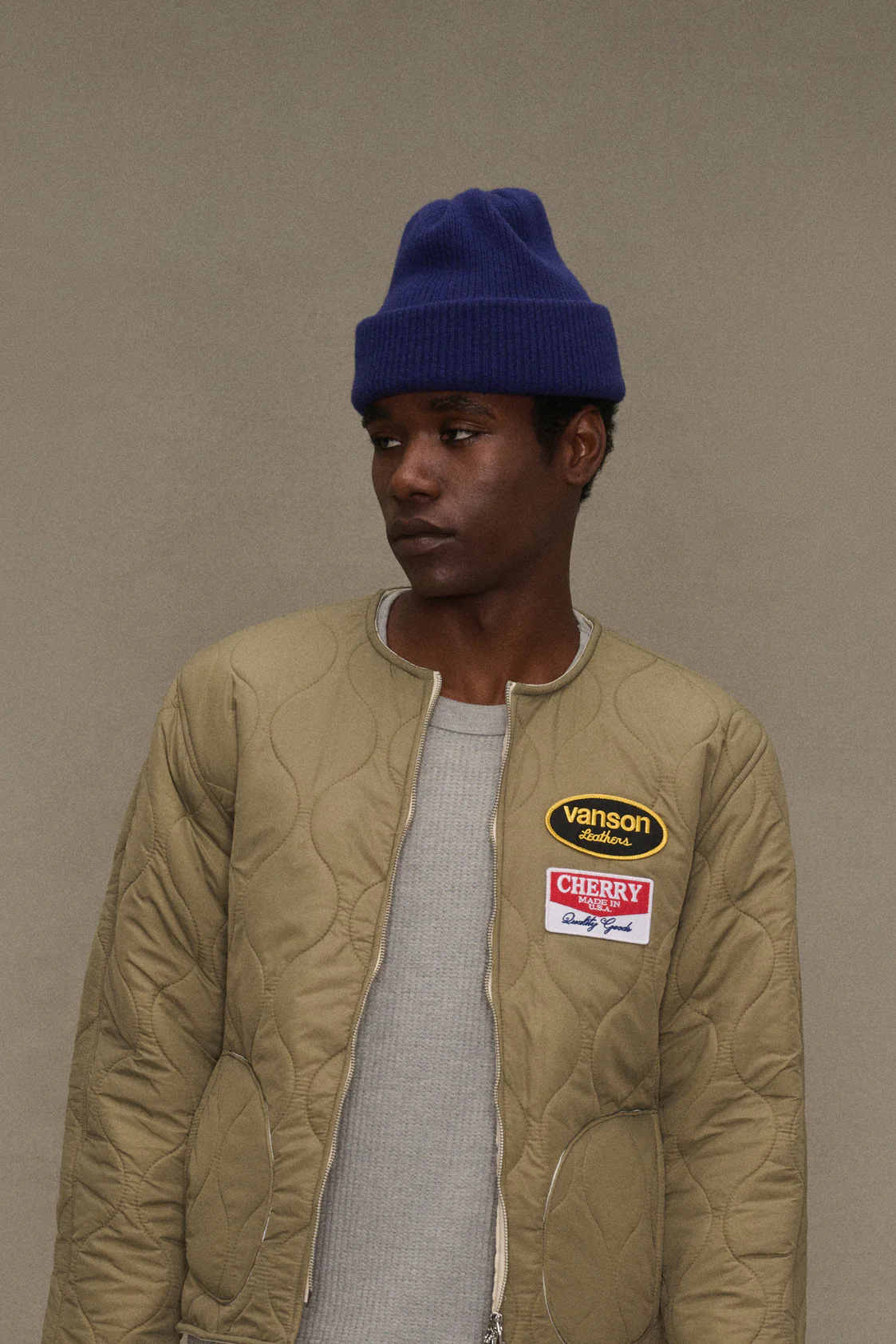 Cashmere Beanie (Navy) - Image 2