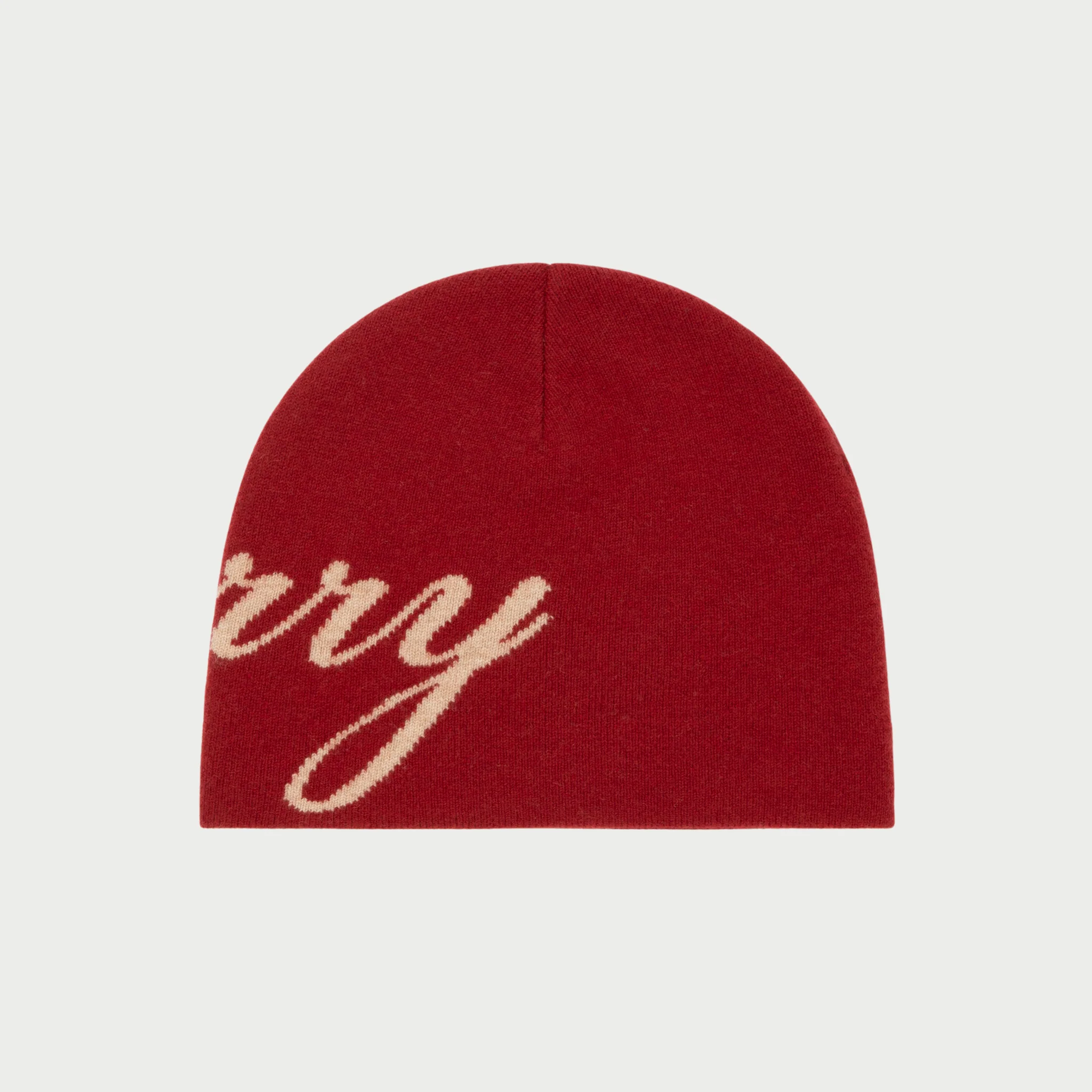Cashmere Skull Cap Beanie (Red) - Image 2