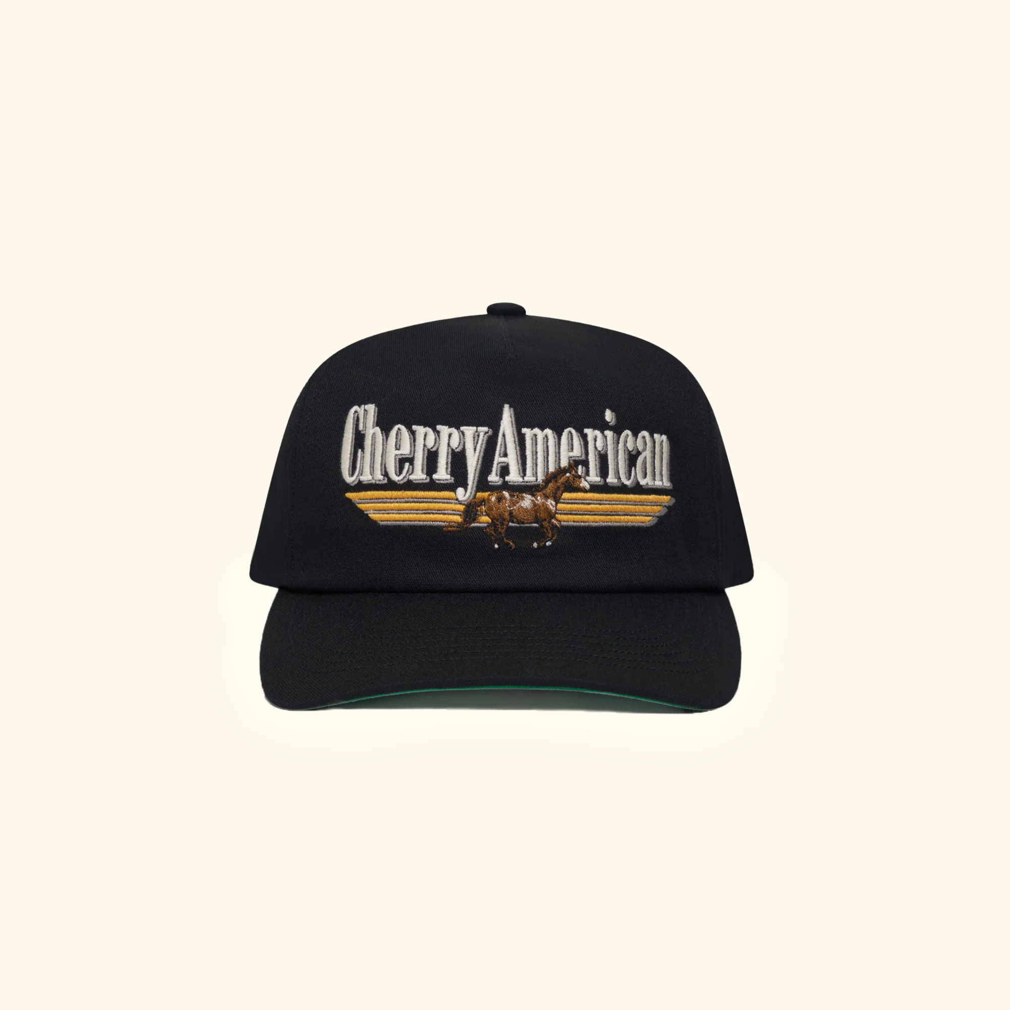 Cherry American 5 Panel Hat (Black)