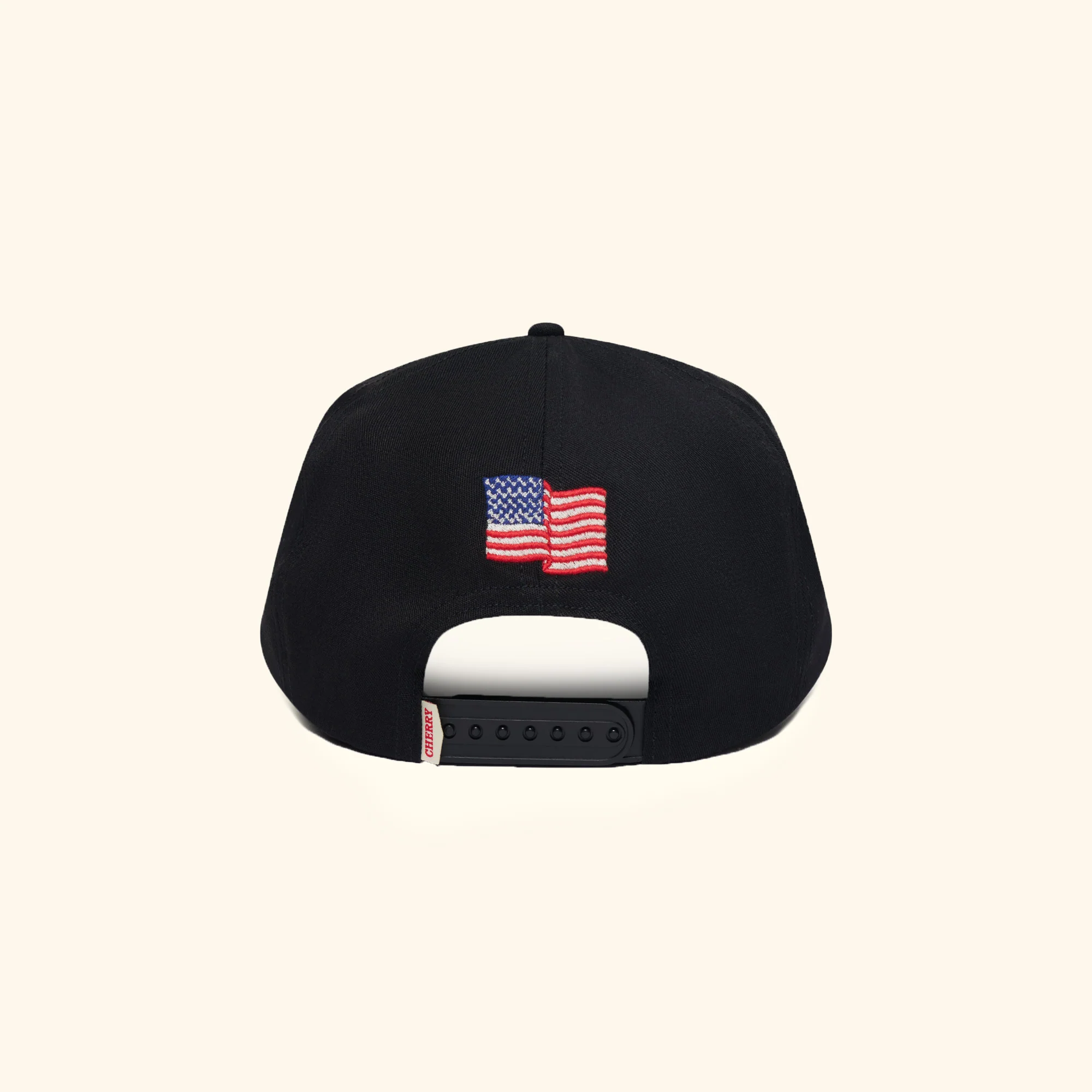 Cherry American 5 Panel Hat (Black) - Image 3