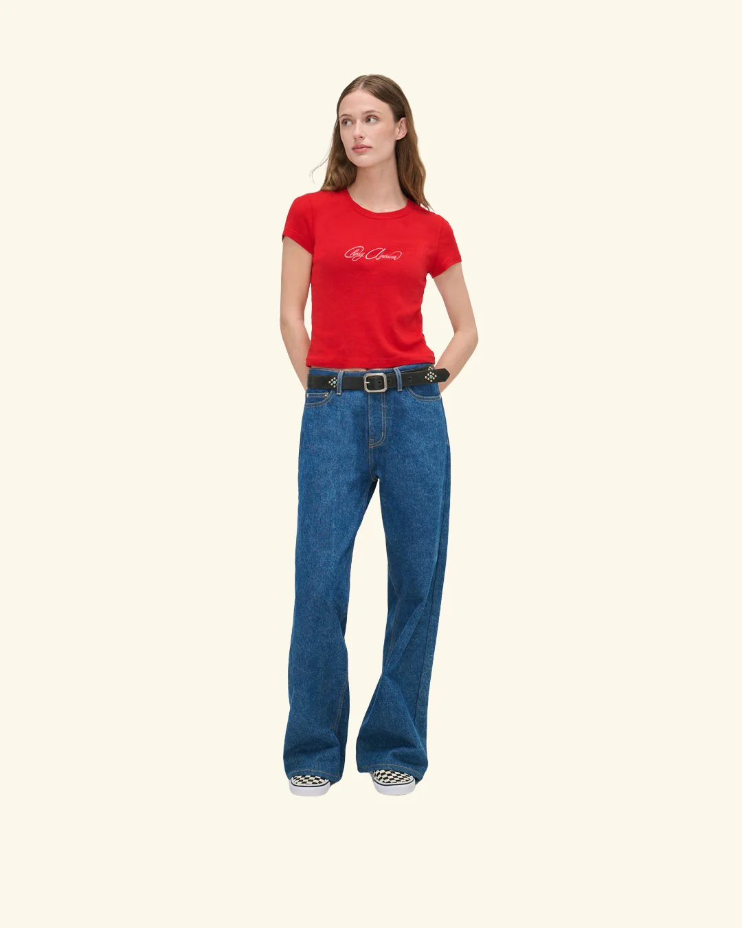 Cherry American Baby Tee (Red) - Image 3