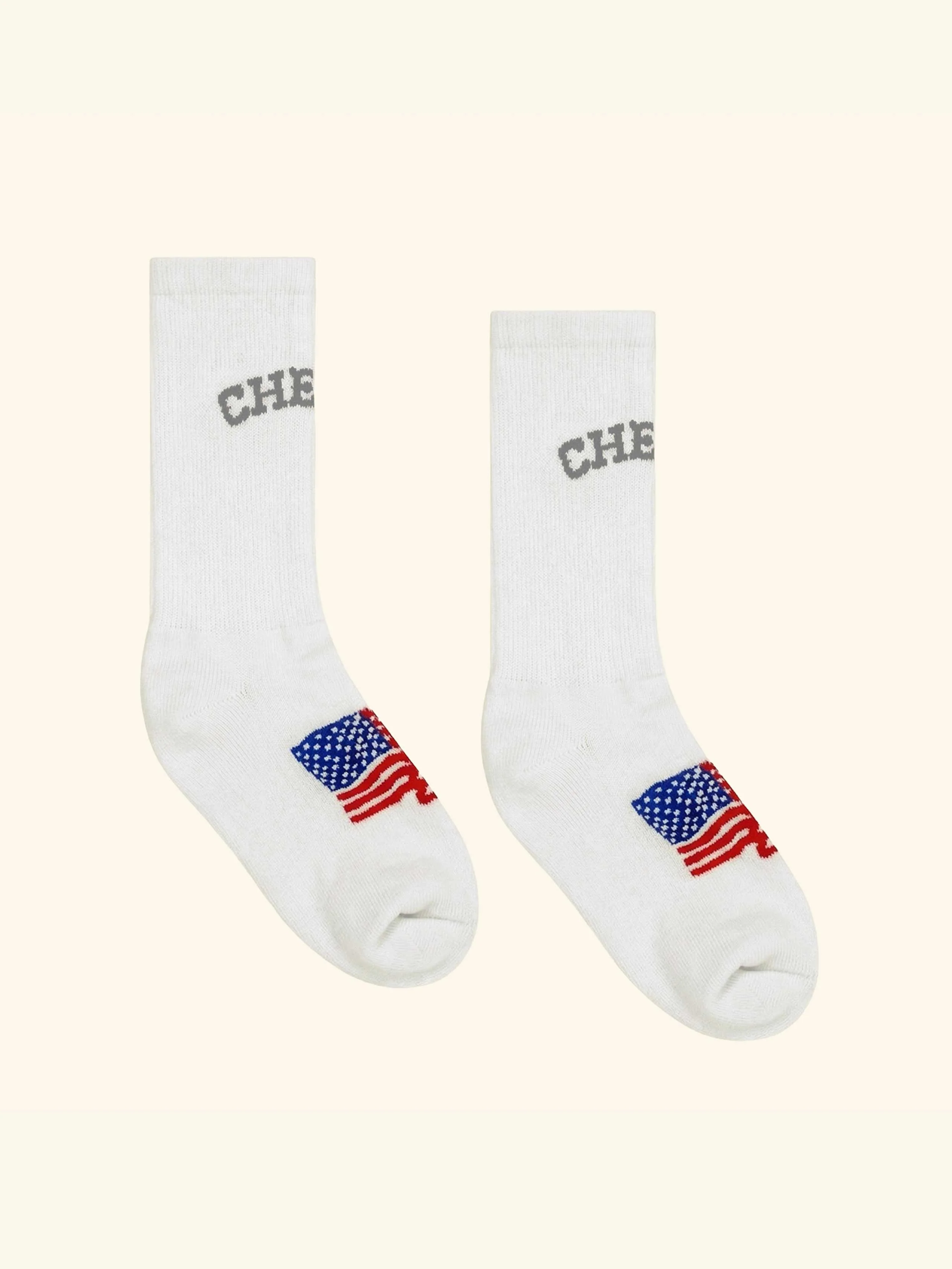 Cherry American Socks (White)