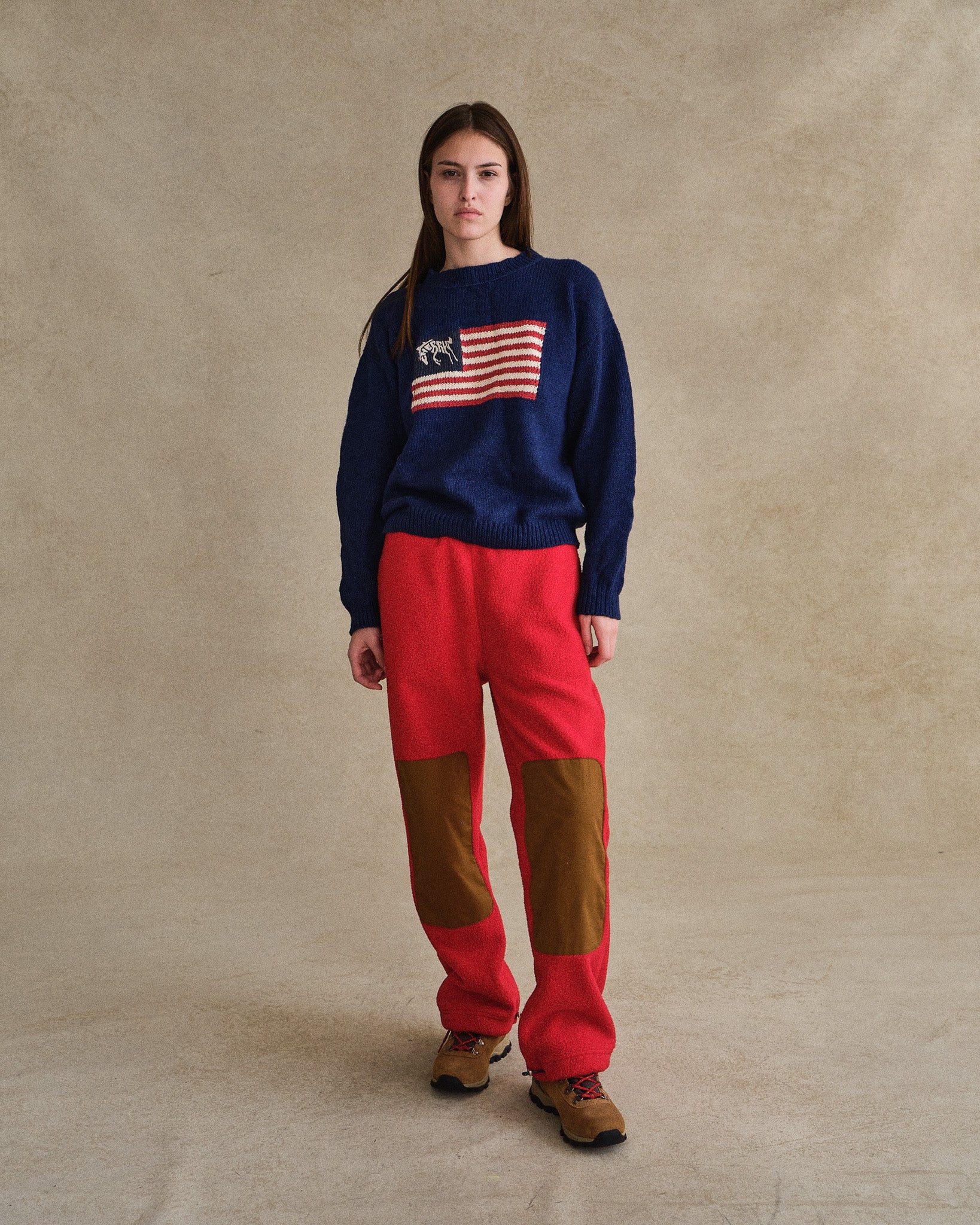 Cherry Flag Knit Crewneck (Navy) - Image 4