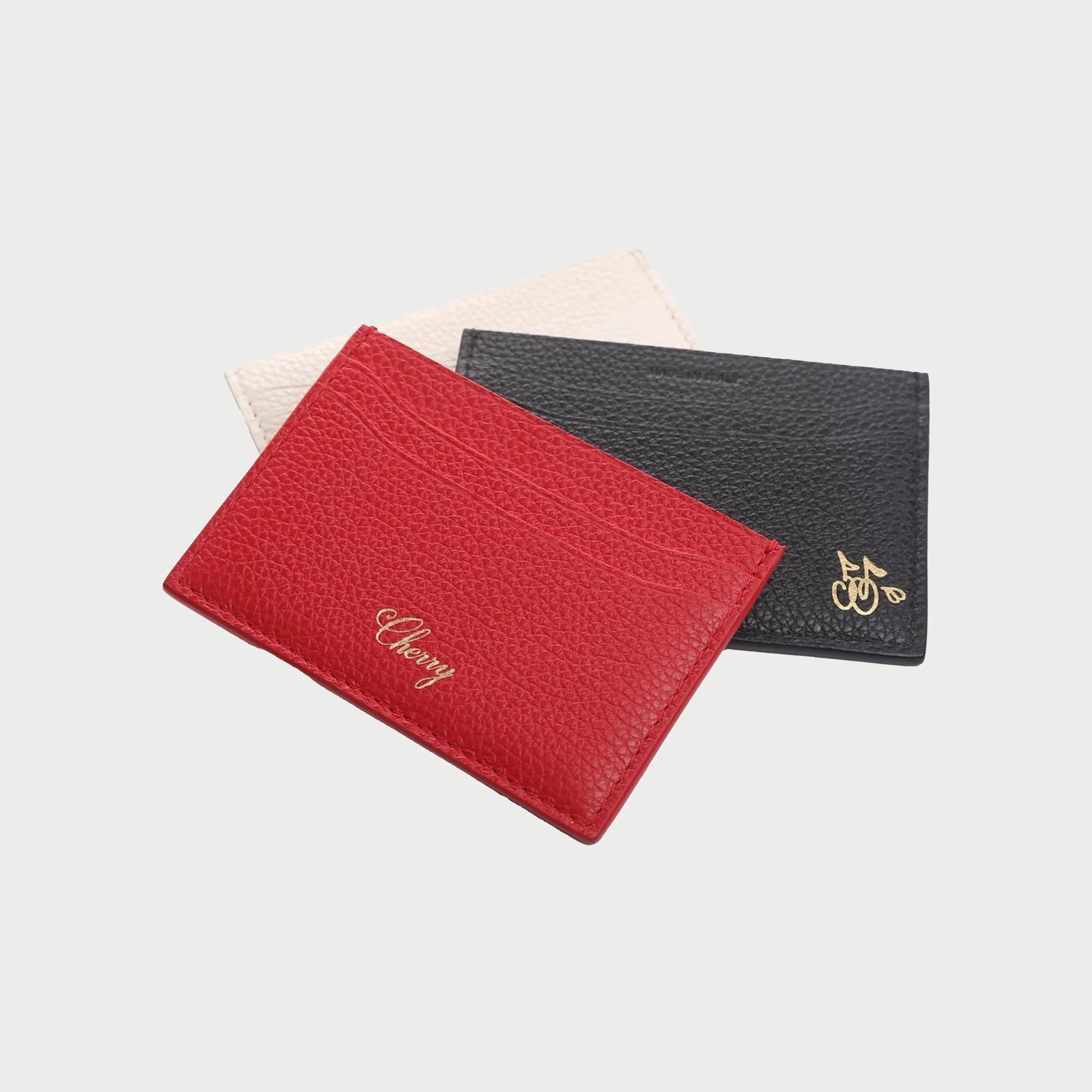 Leather Card Holder (Cream) - Image 3