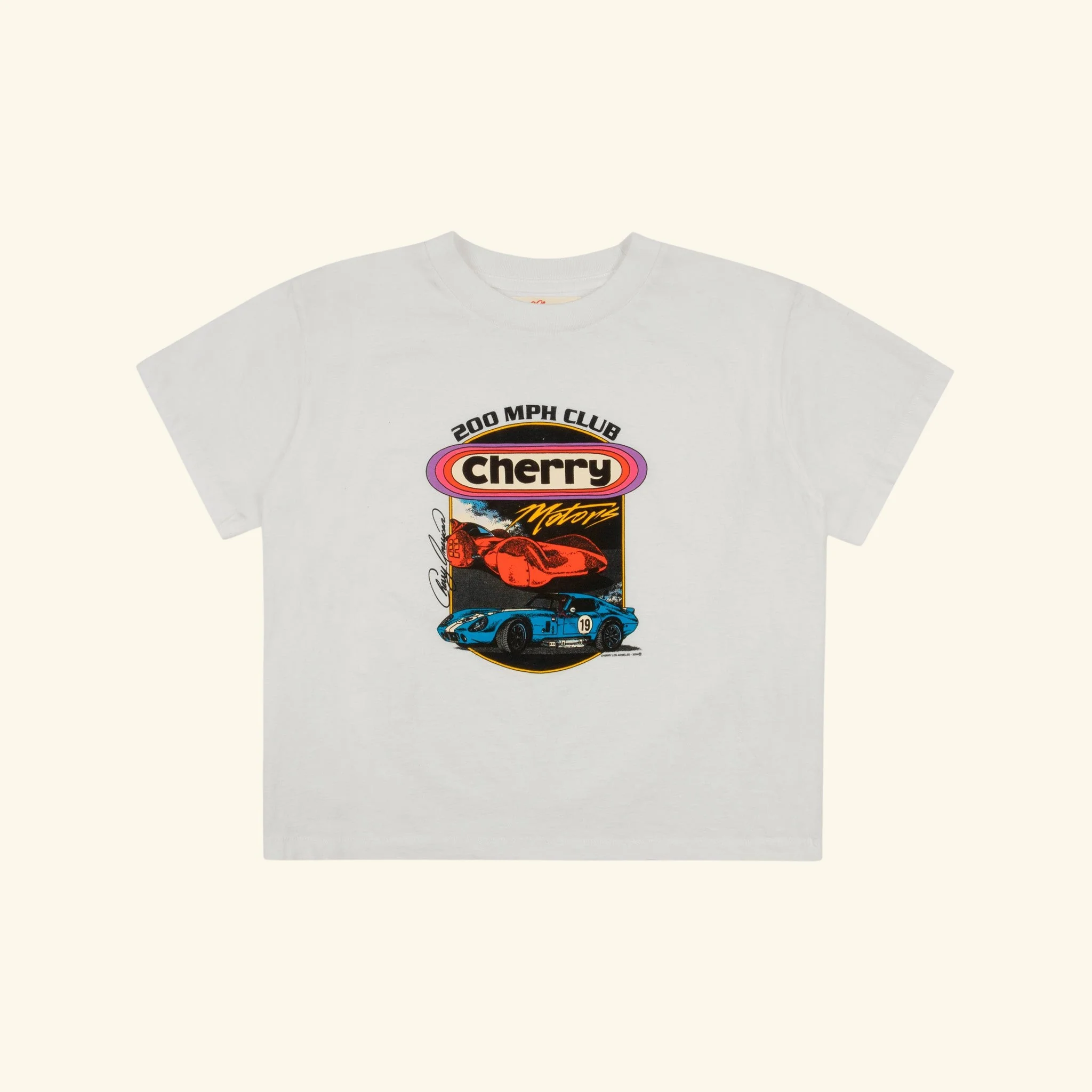 Cherry Motors Women's Boxy Tee (Vintage White)