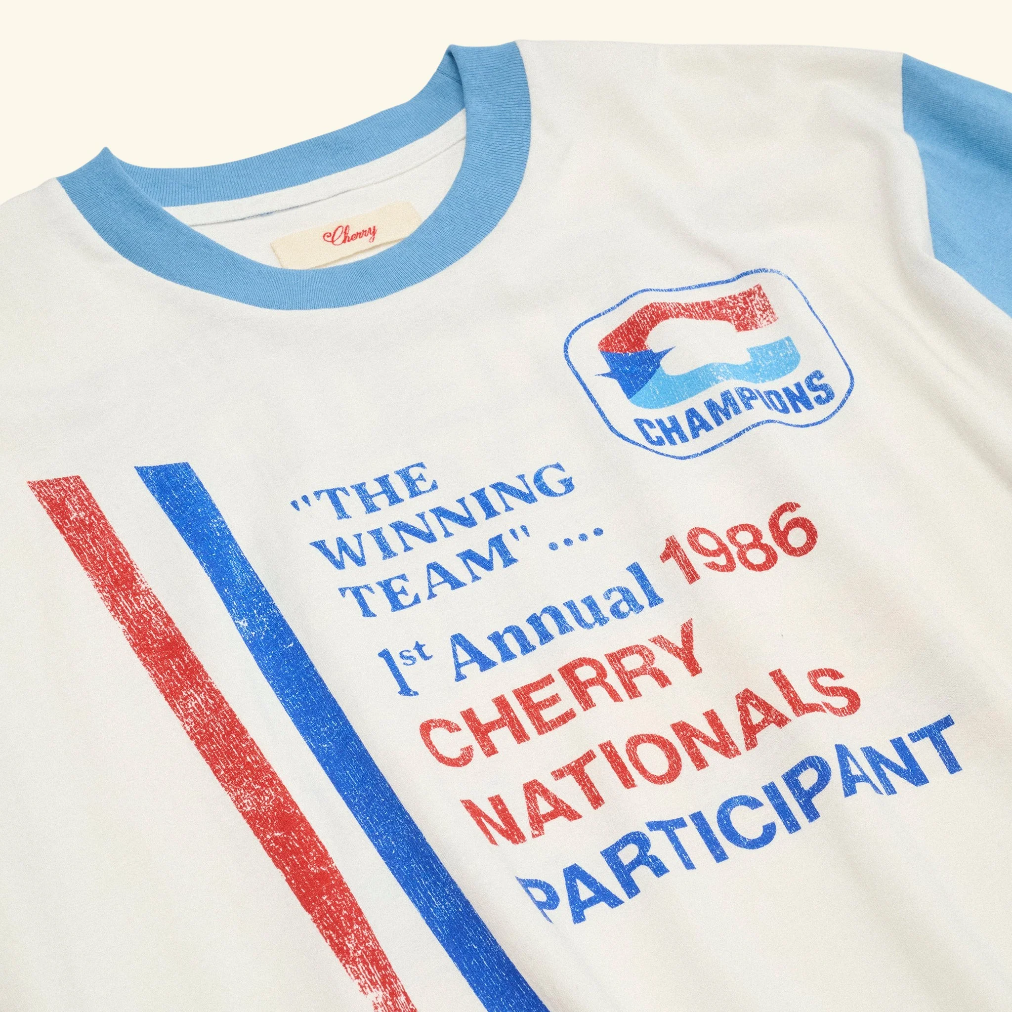Cherry Nationals Boxy Tee (White/Blue) - Image 3