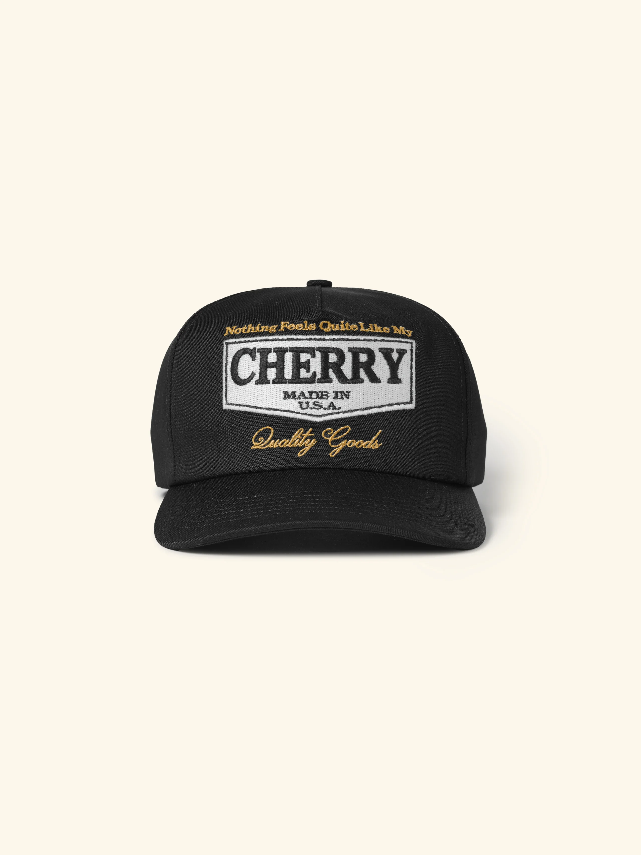 Chevron 5 Panel Hat (Black)