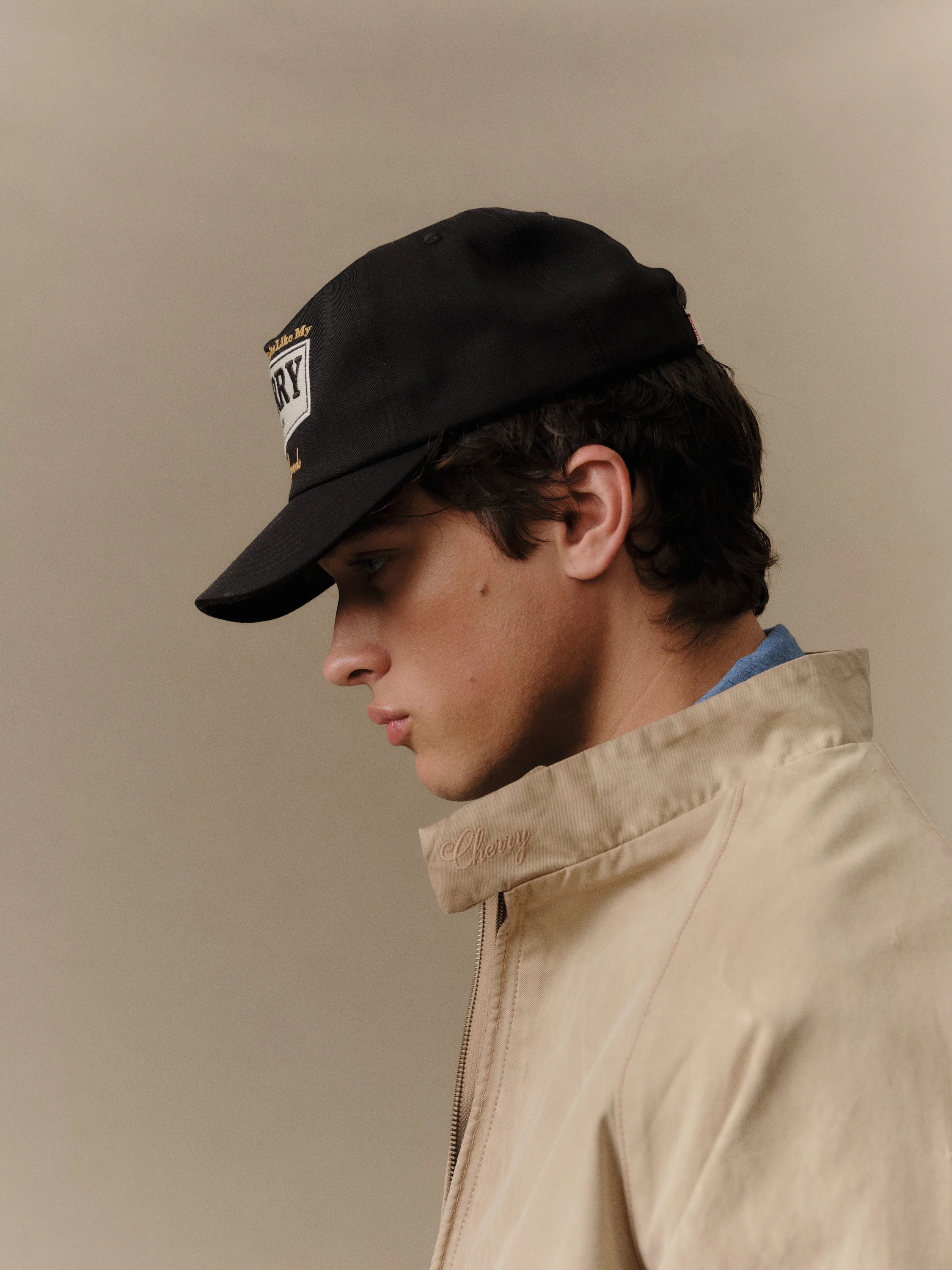 Chevron 5 Panel Hat (Black) - Image 4