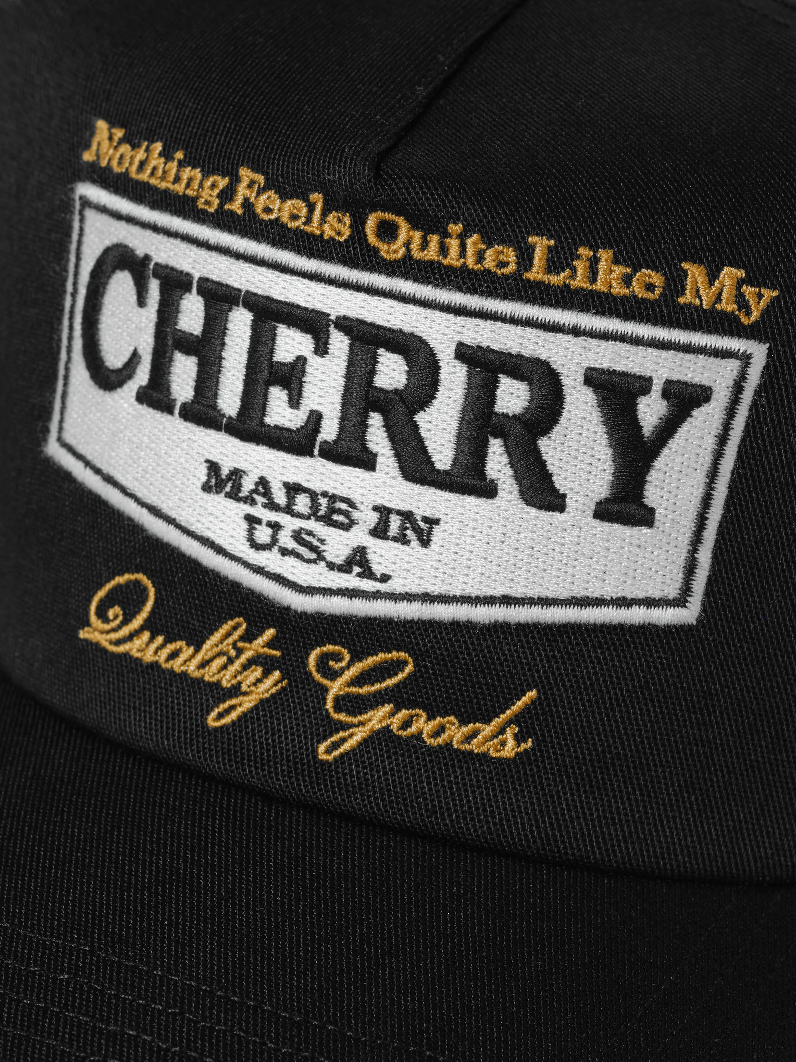 Chevron 5 Panel Hat (Black) - Image 7