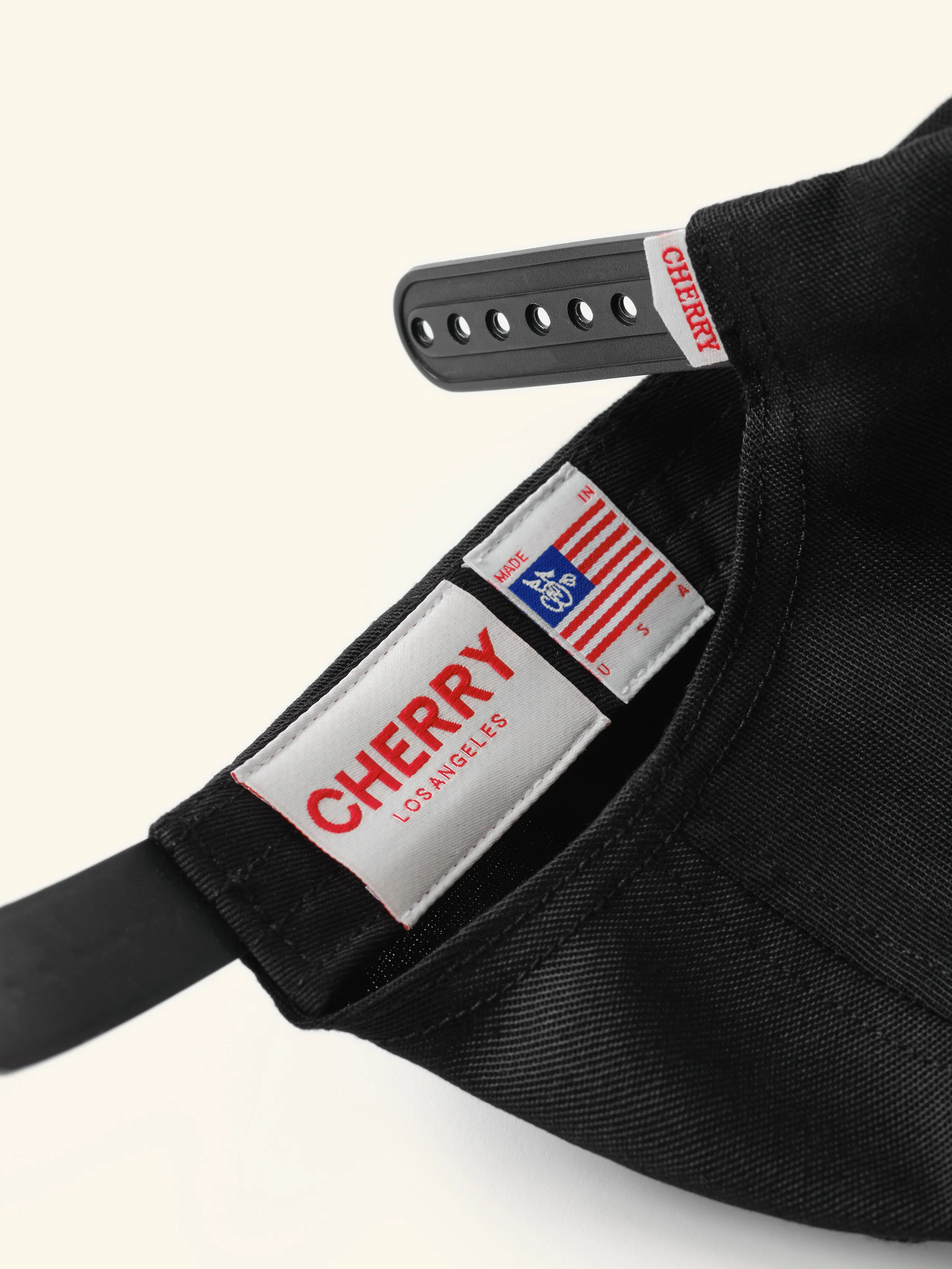 Chevron 5 Panel Hat (Black) - Image 8