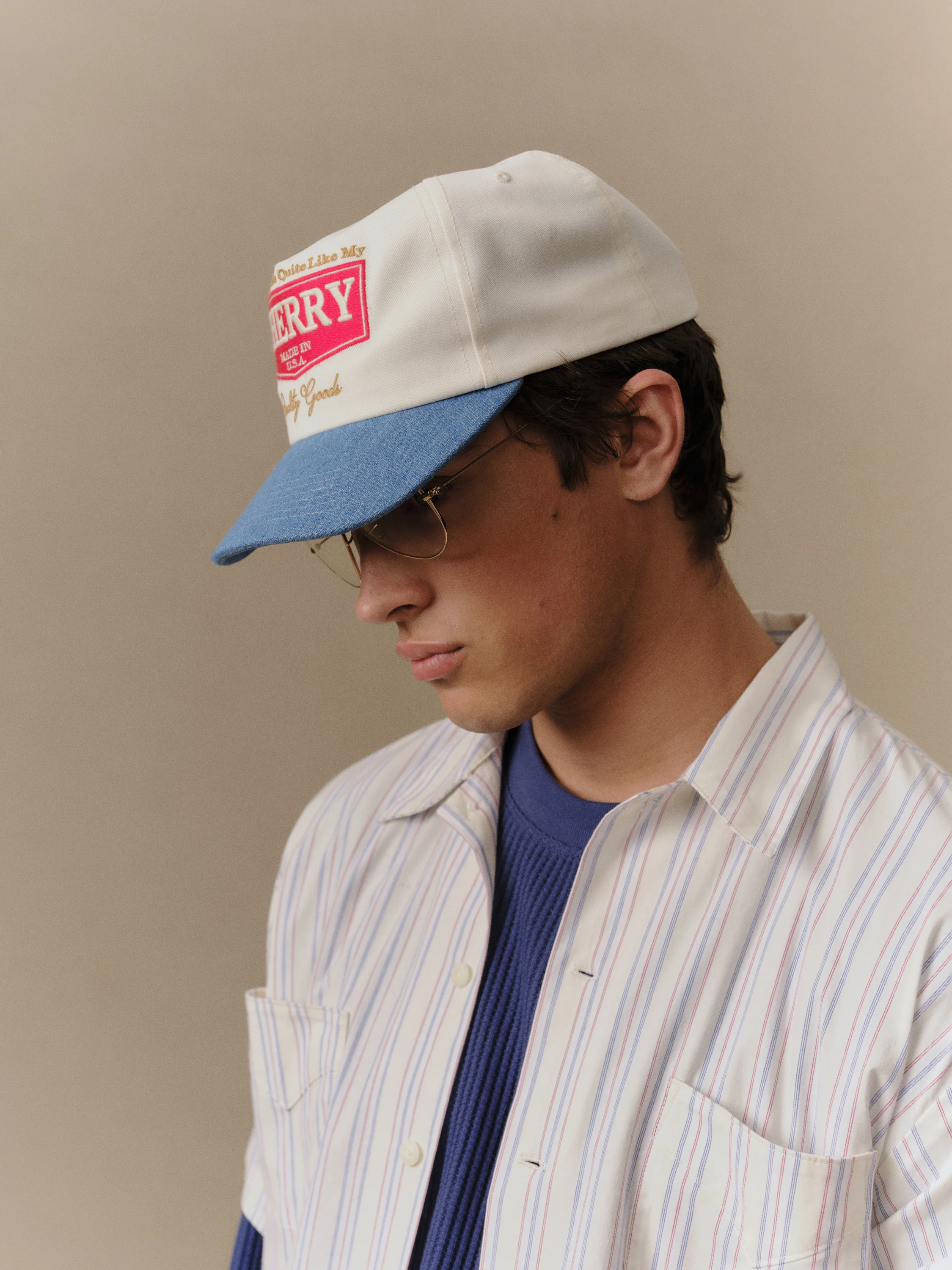 Chevron 5 Panel Hat (Denim) - Image 3