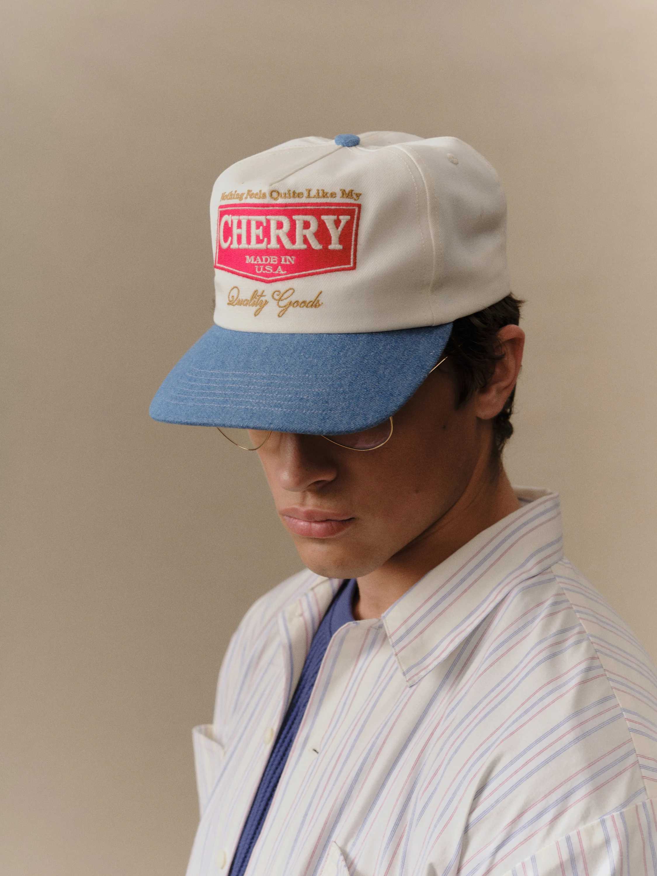 Chevron 5 Panel Hat (Denim) - Image 4