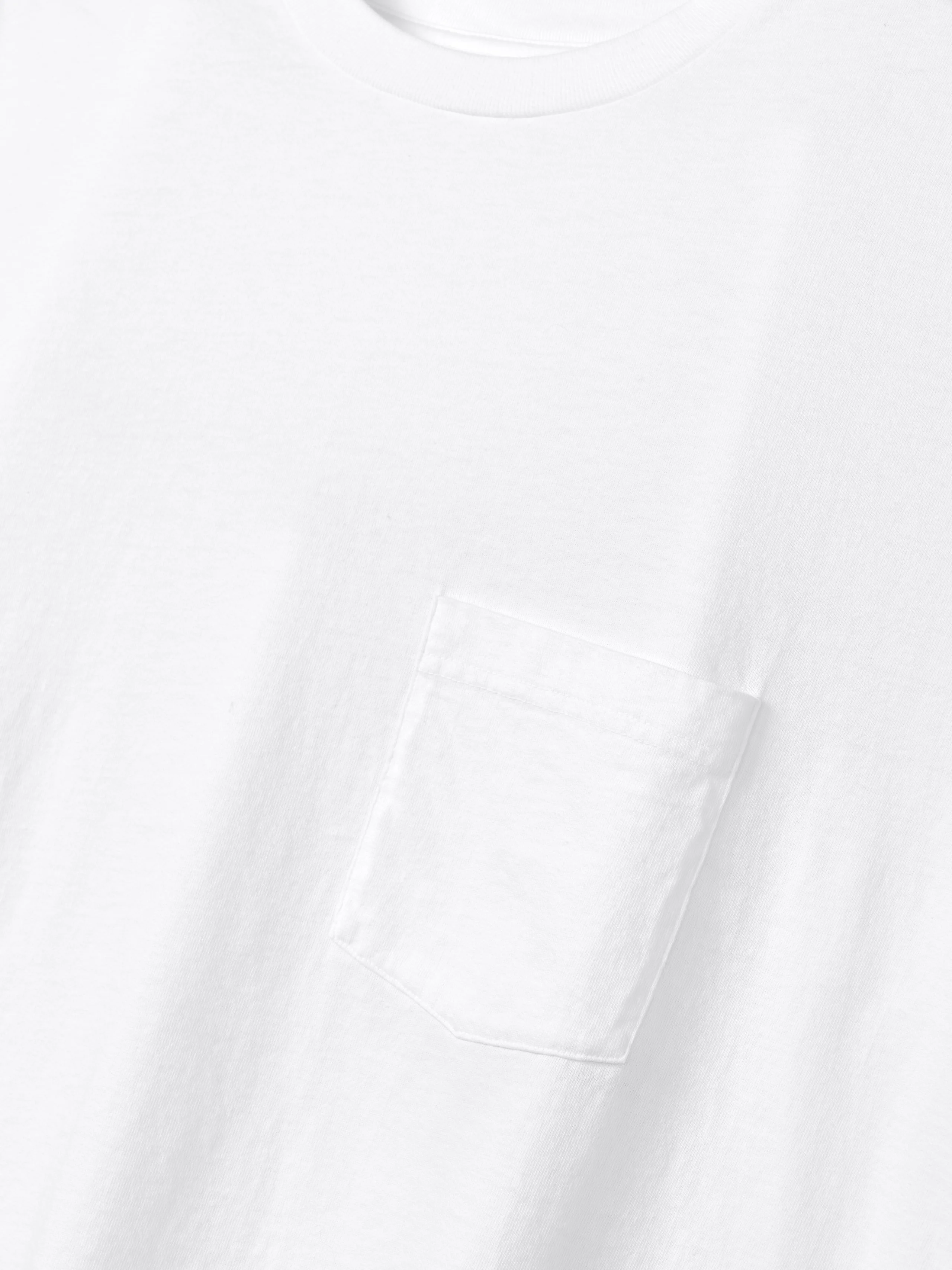 Chevron Boxy Pocket T-Shirt (Vintage White) - Image 5