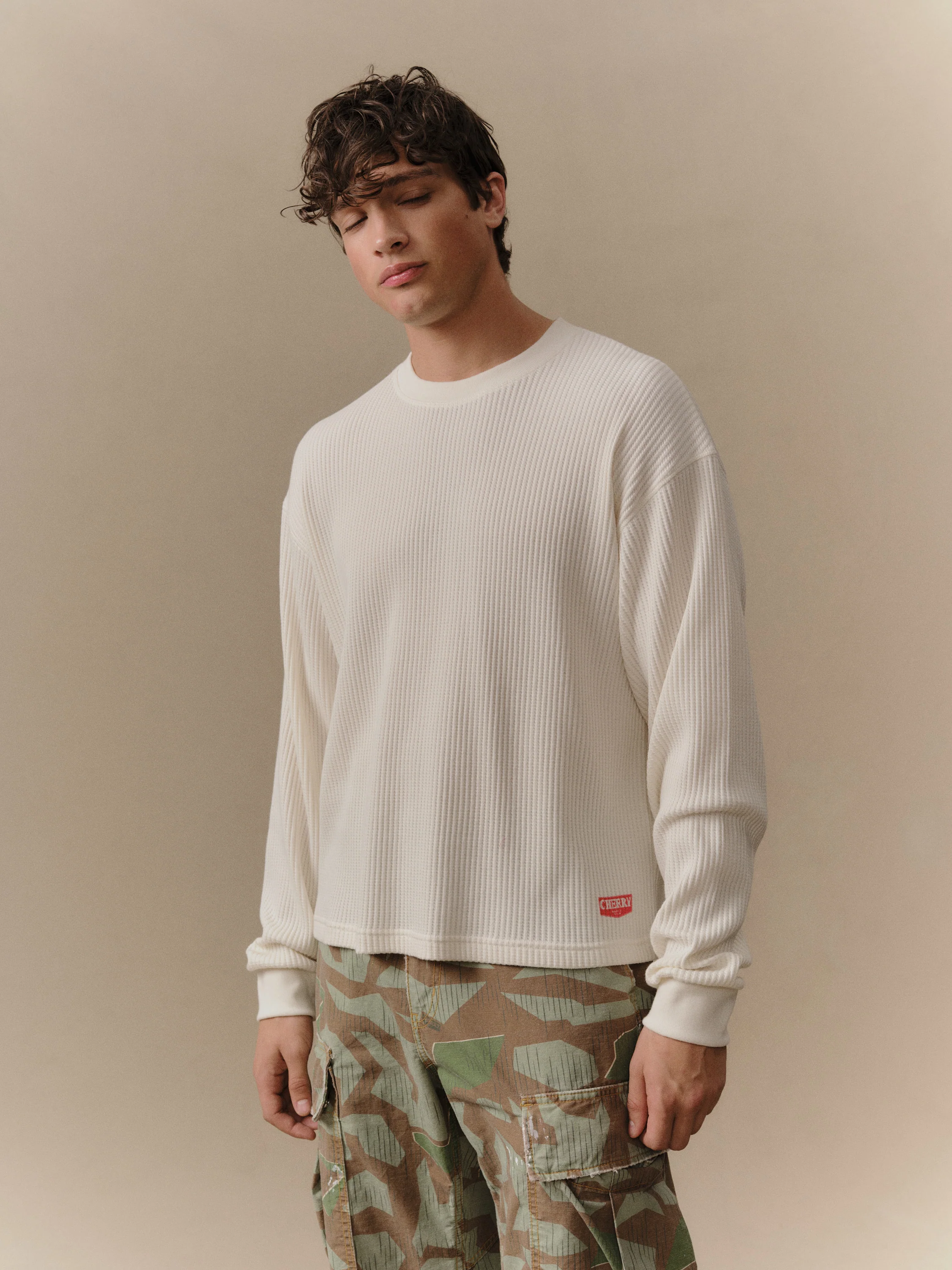 Chevron Logo Longsleeve Thermal (Natural) - Image 2