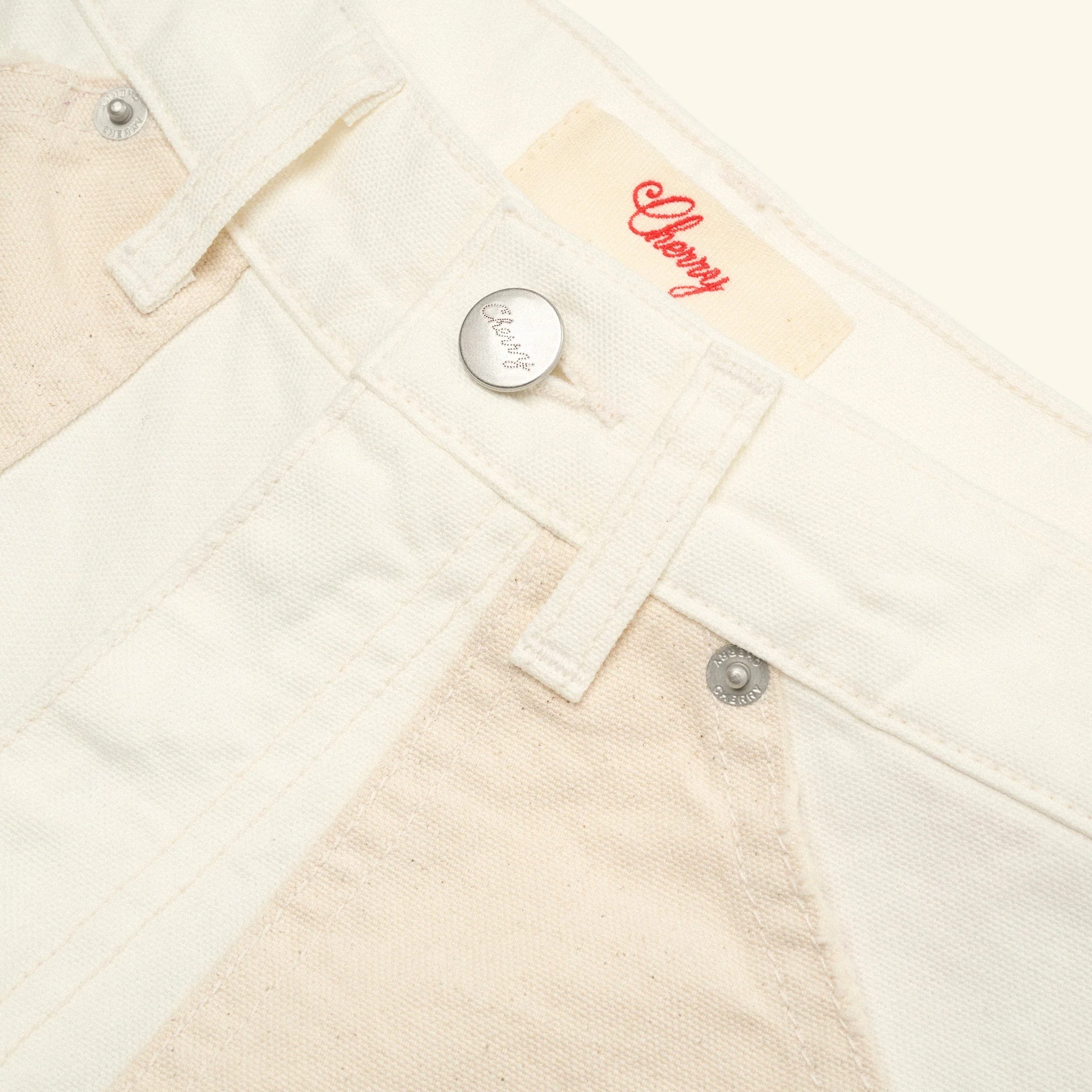 Contrast Double Knee Pant (Ecru) - Image 6