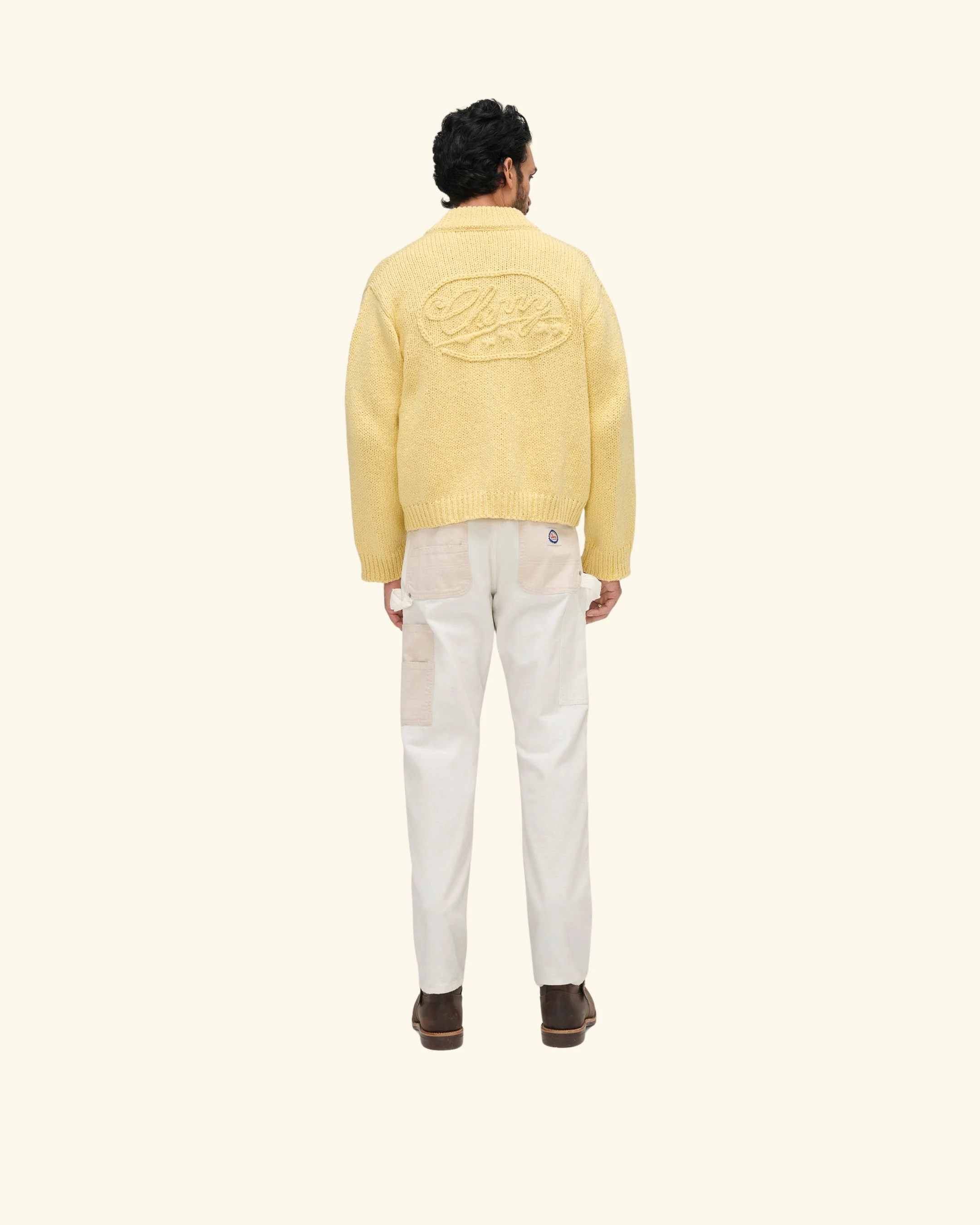 Cotton Knit Zip Jacket (Butter) - Image 5