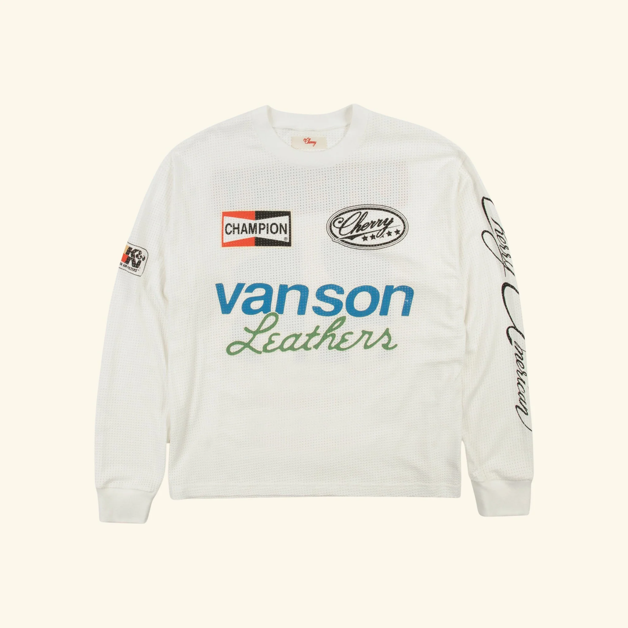 Cotton Mesh Moto Jersey (White)