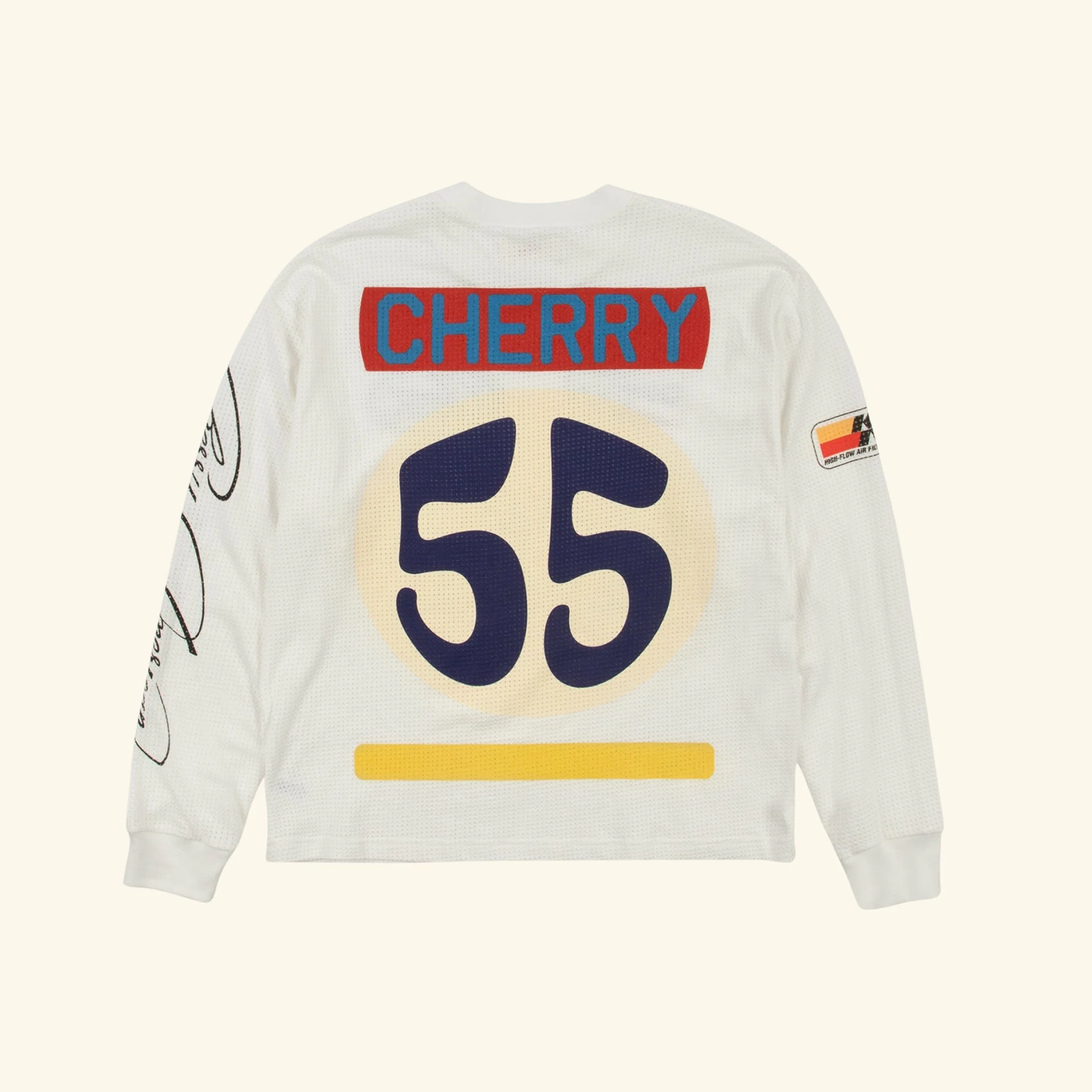 Cotton Mesh Moto Jersey (White) - Image 4