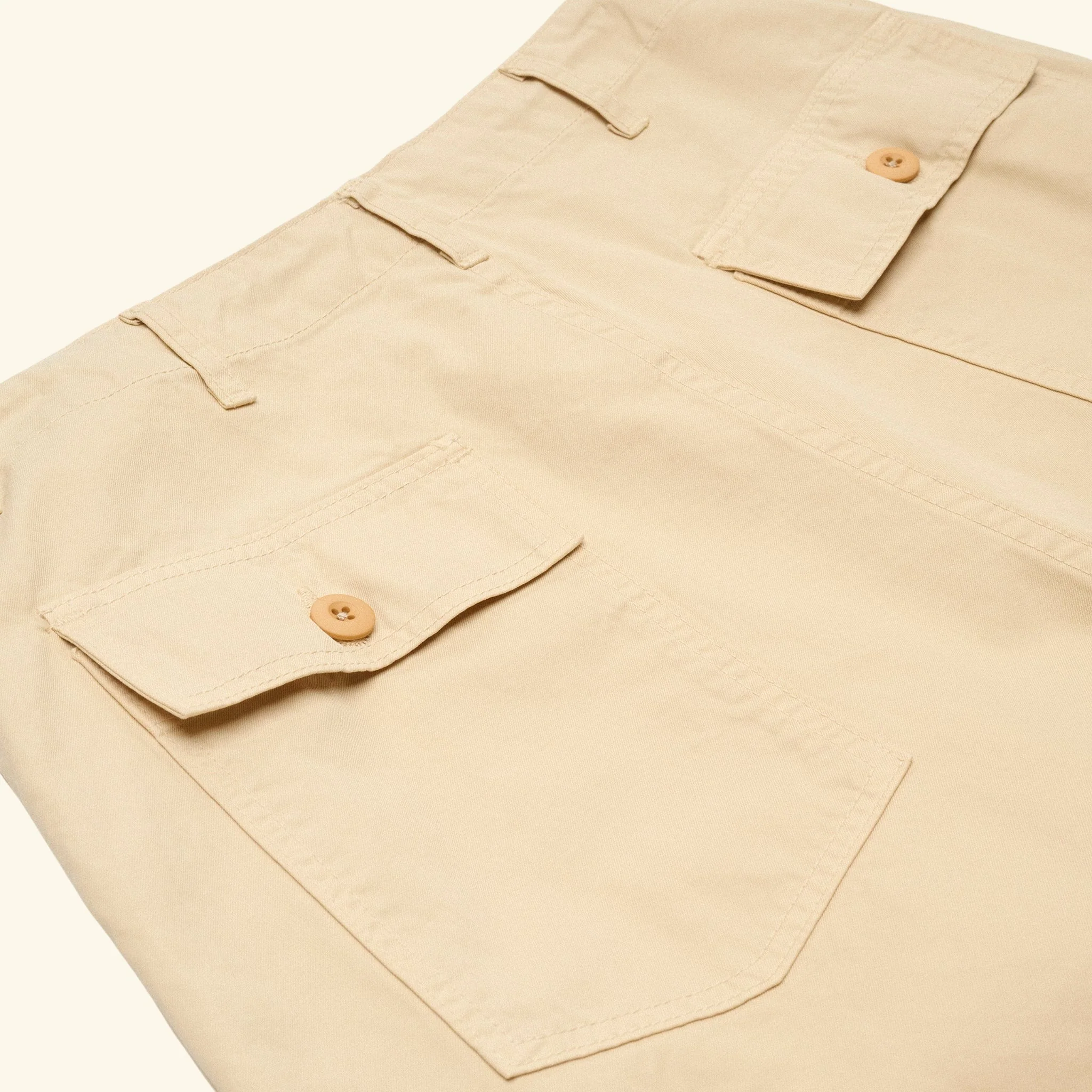 Cotton Twill Parachute Pant (Beige) - Image 5