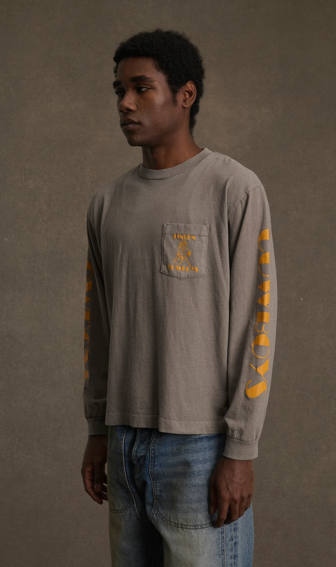 Cowboys Longsleeve Pocket T-Shirt (Steel) - Image 3