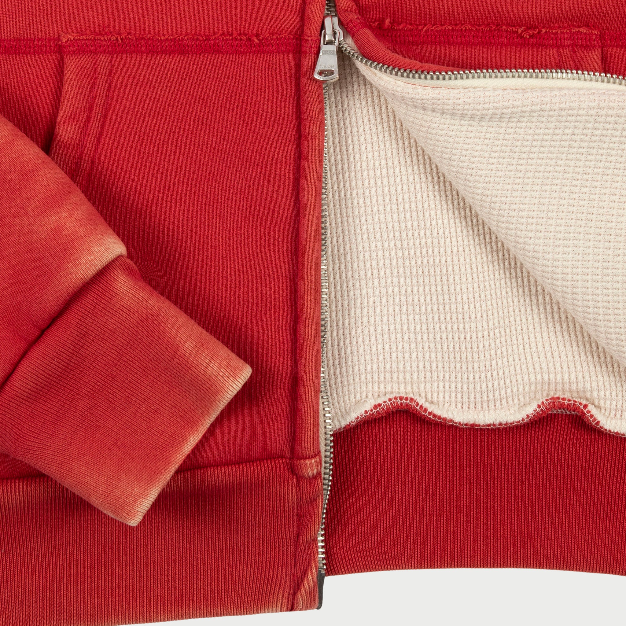 Cropped Thermal Zip-Up (Vintage Red) - Image 4
