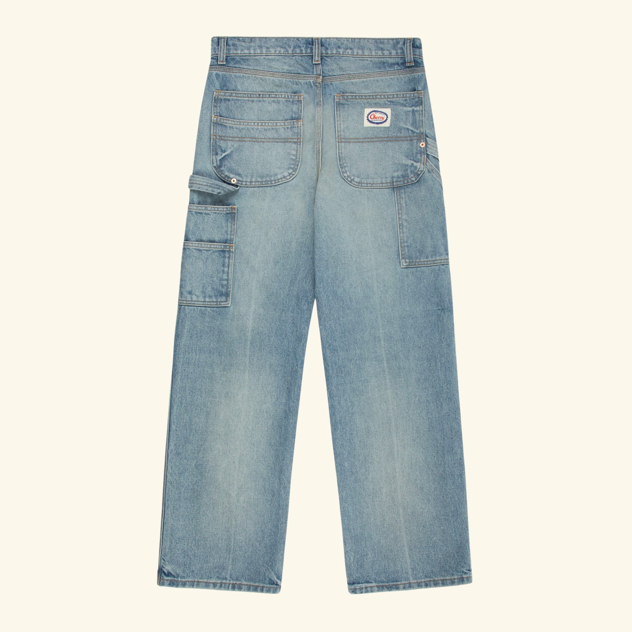 Wide Leg Carpenter Pants (Indigo Light Wash) - Image 2